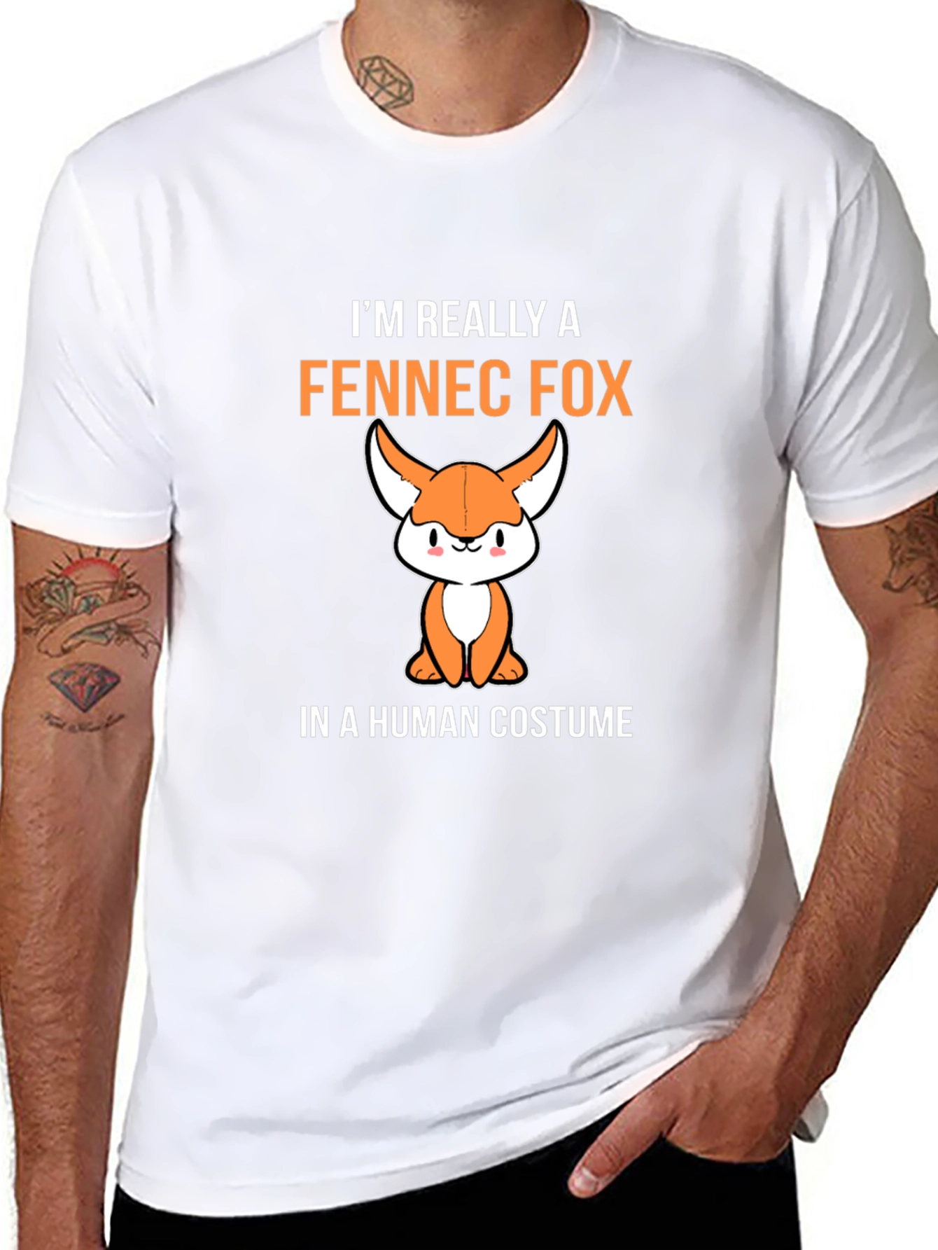 Fennec Fox in Human Costume T-Shirt