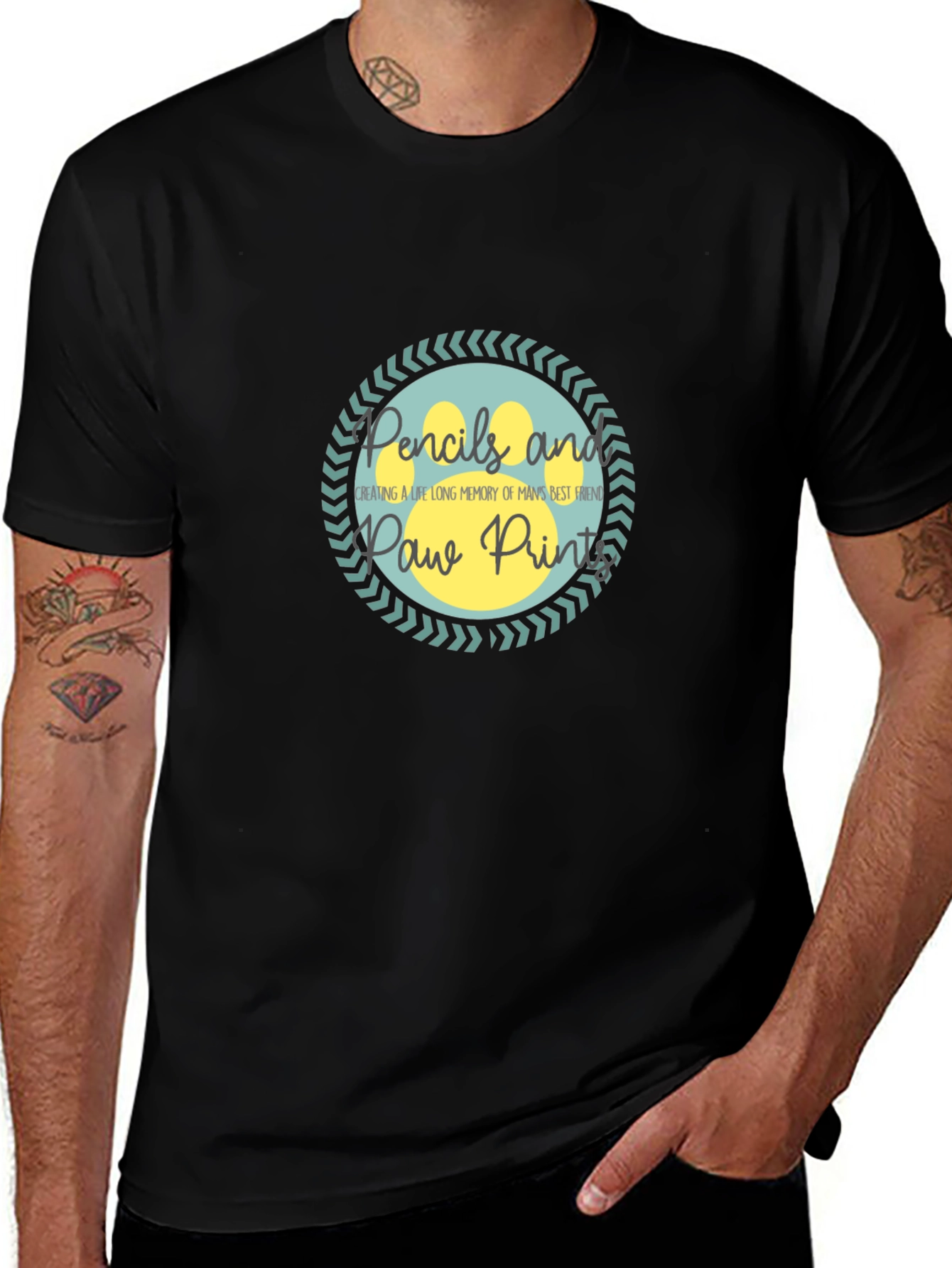 Pencils and Paw Prints T-Shirt