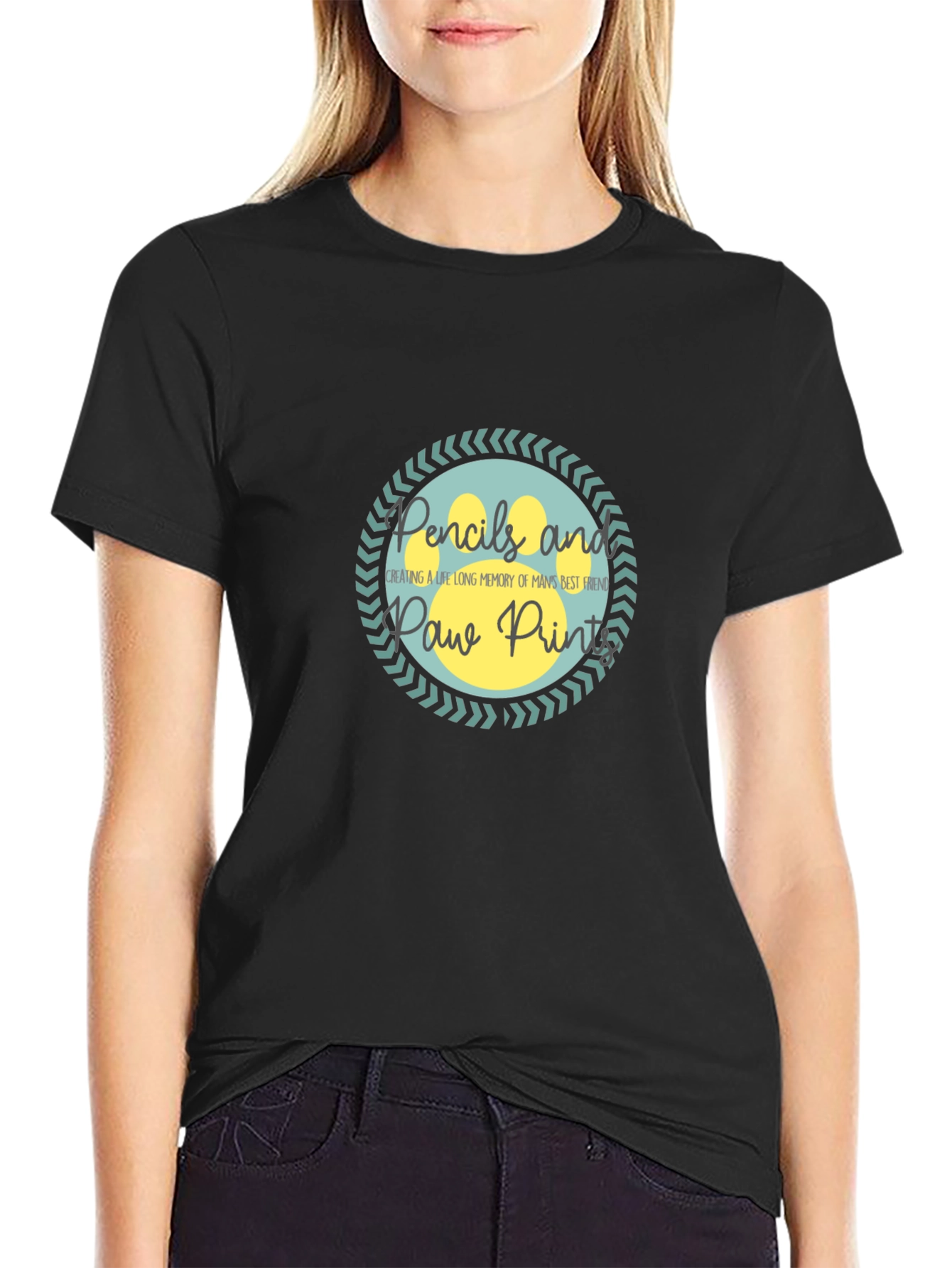 Pencils and Paw Prints T-Shirt