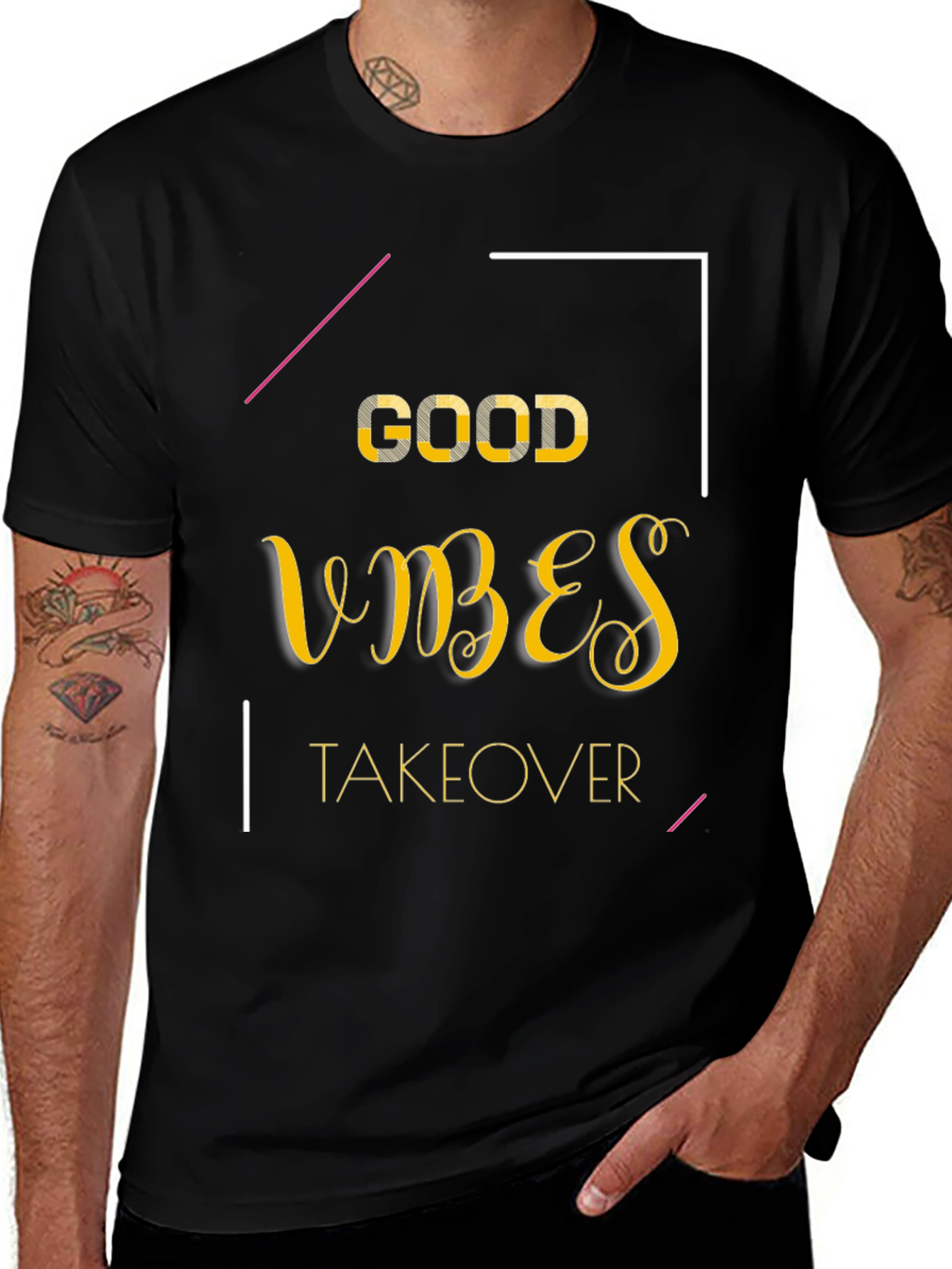 Good Vibes Takeover Black Graphic Tee