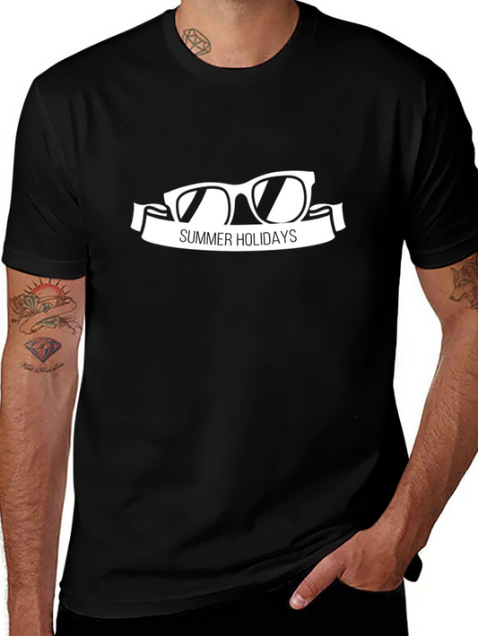 Summer Holidays Graphic Tee - Black