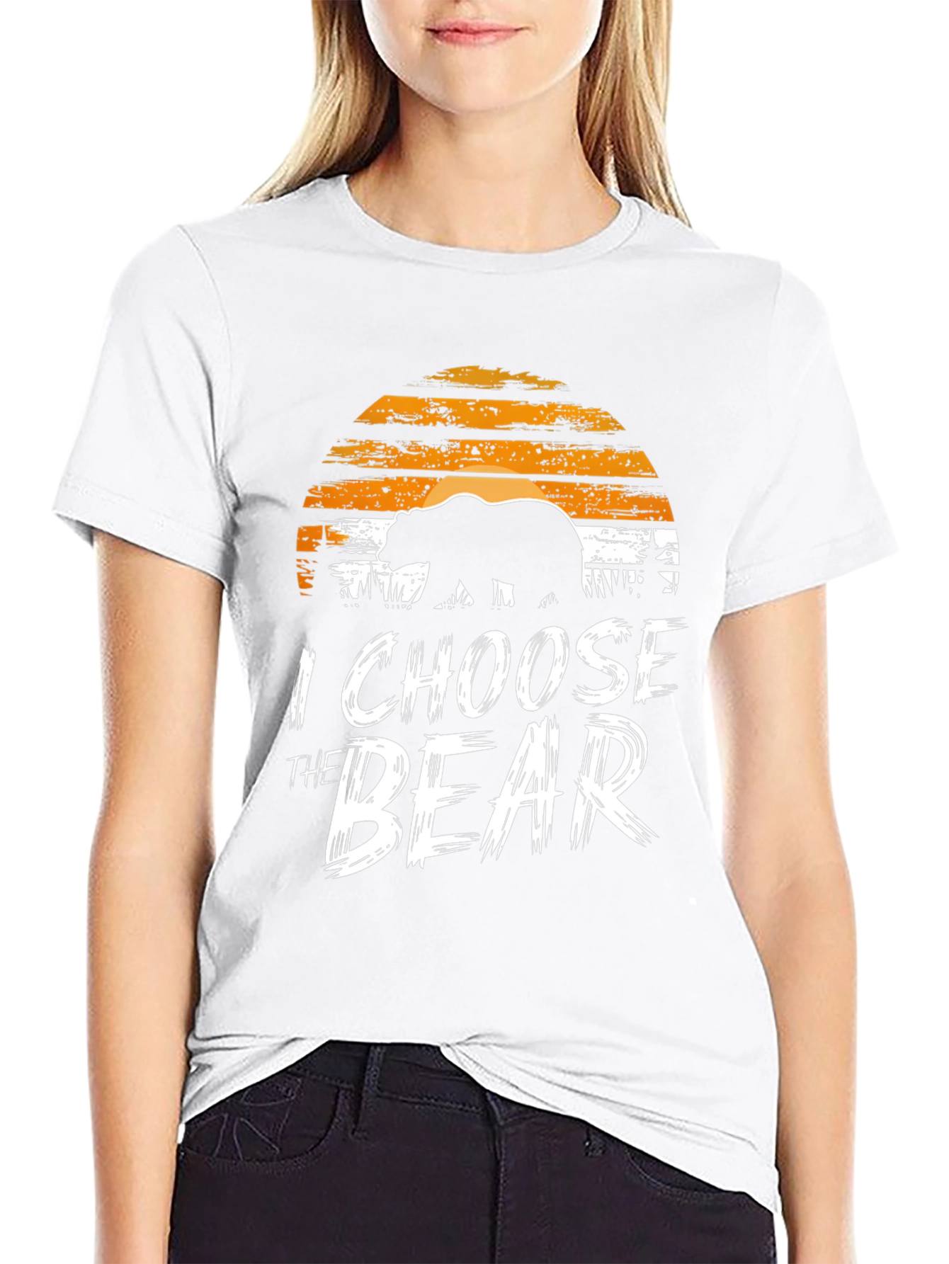 I Choose The Bear Graphic Tee - Black
