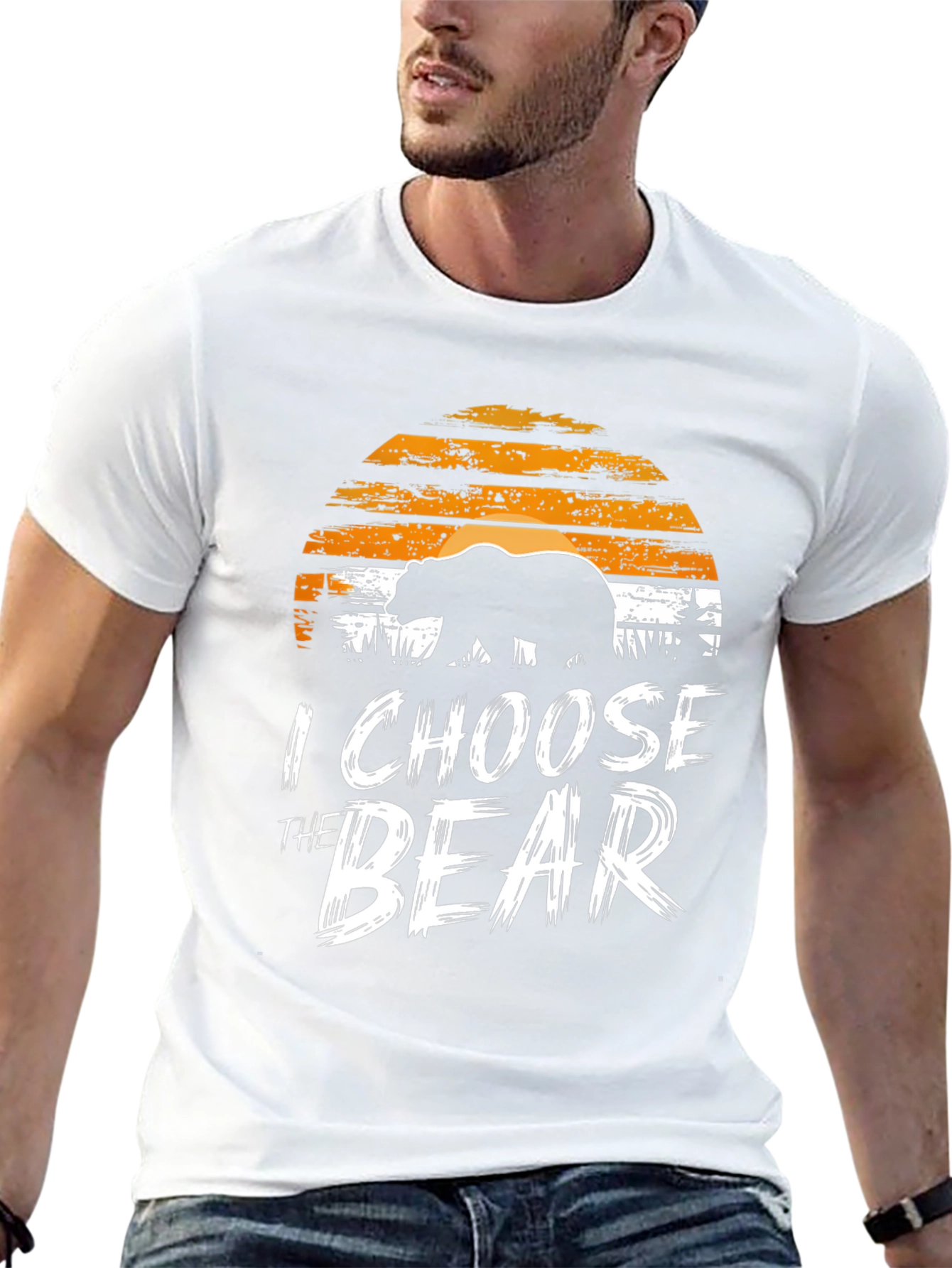 I Choose The Bear Graphic Tee - Black