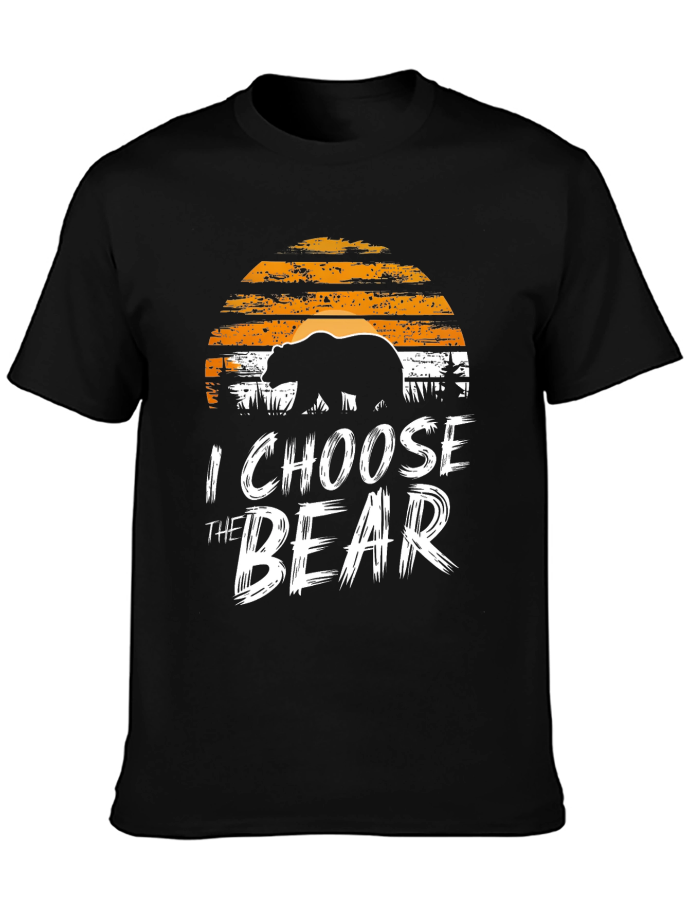 I Choose The Bear Graphic Tee - Black