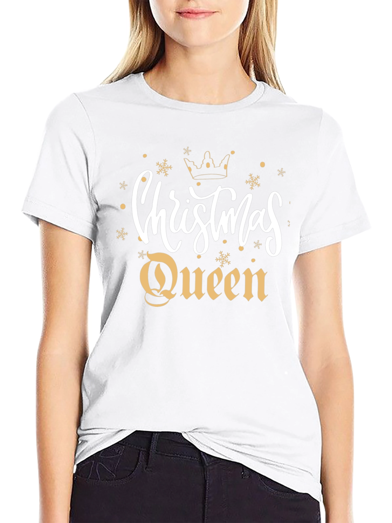Christmas Queen Black T-Shirt
