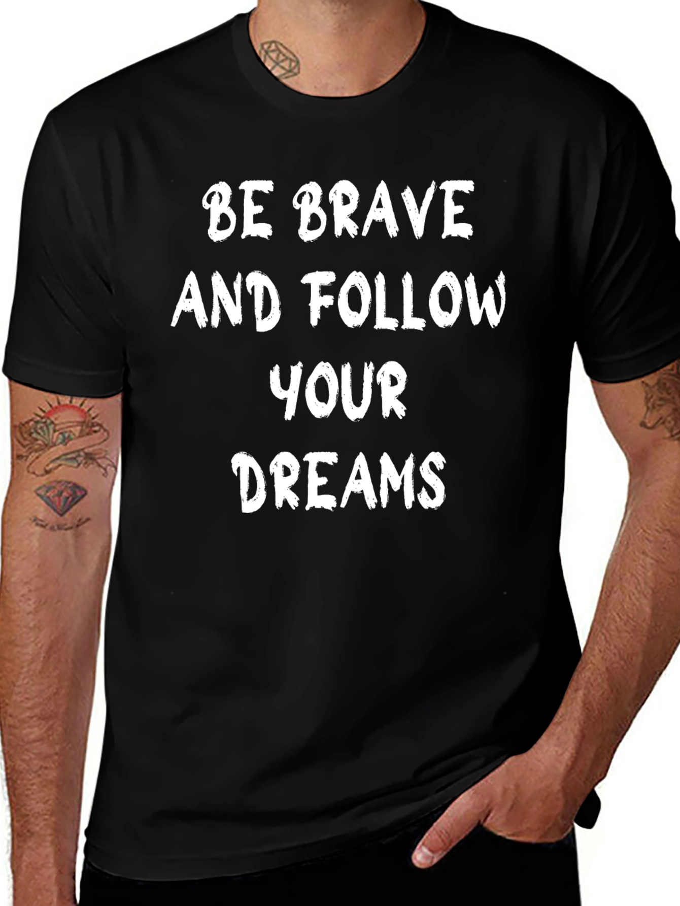Be Brave Motivational Graphic T-Shirt