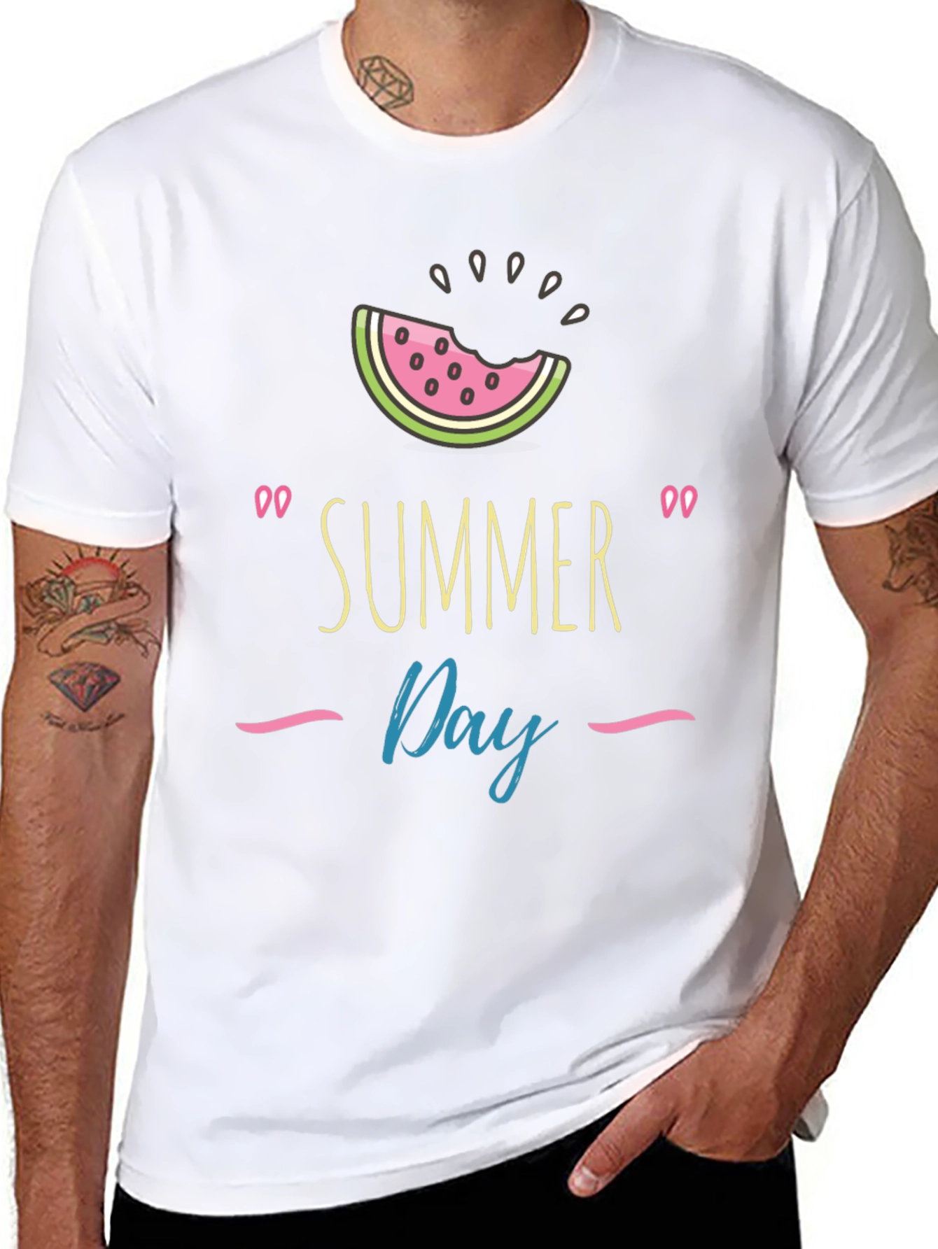 Summer Day Watermelon Graphic T-Shirt
