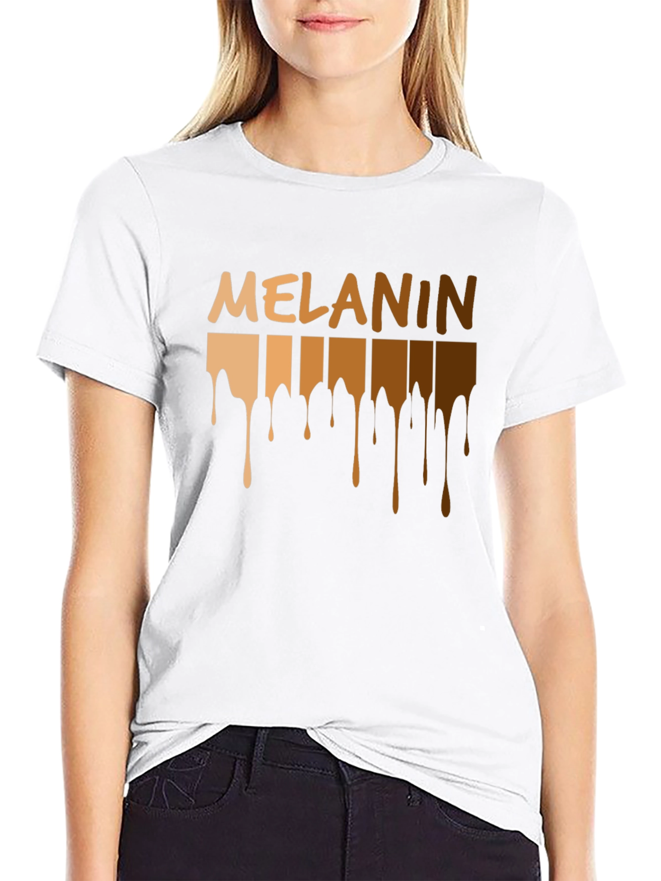 Melanin Drip Black Graphic T-Shirt