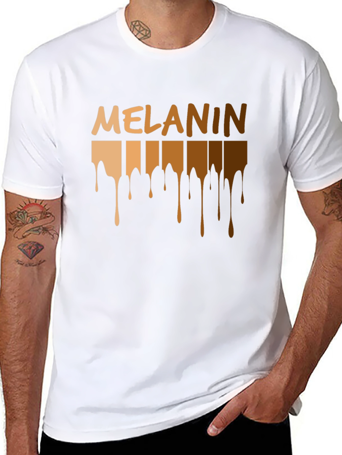 Melanin Drip Black Graphic T-Shirt