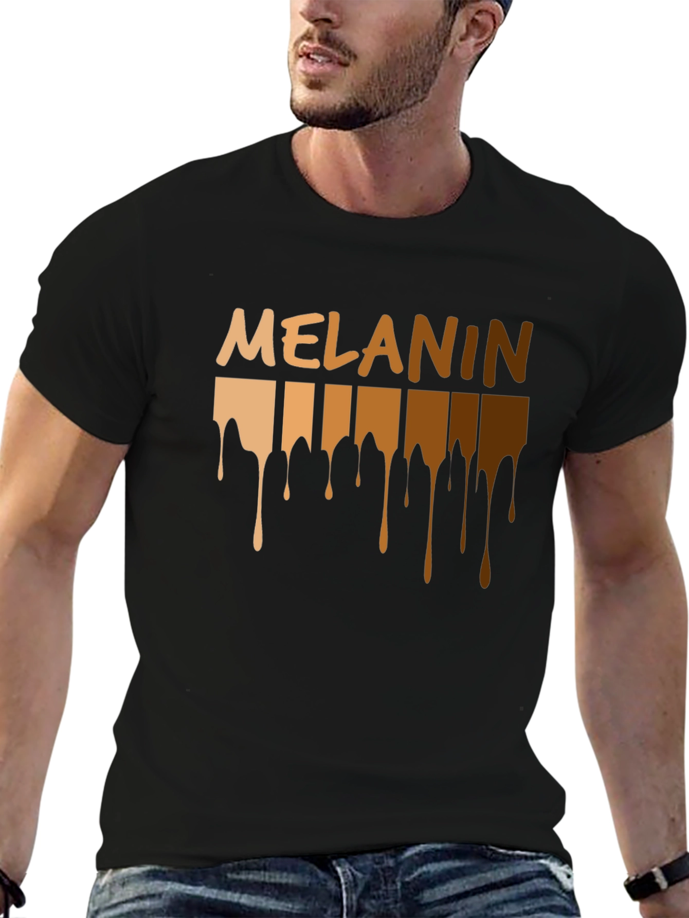 Melanin Drip Black Graphic T-Shirt