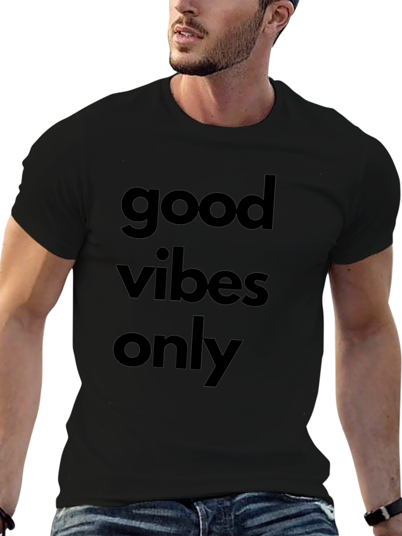 Good Vibes Only Black Graphic Tee