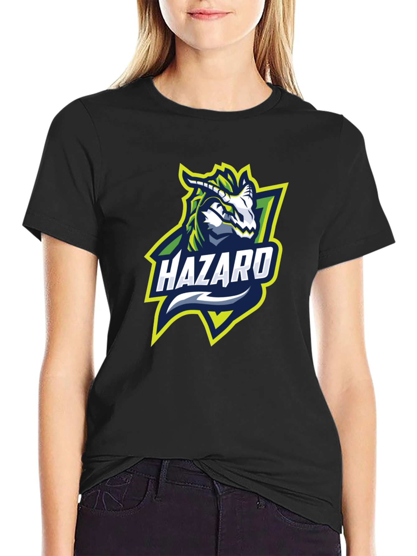 Hazard Dragon Graphic Black T-Shirt