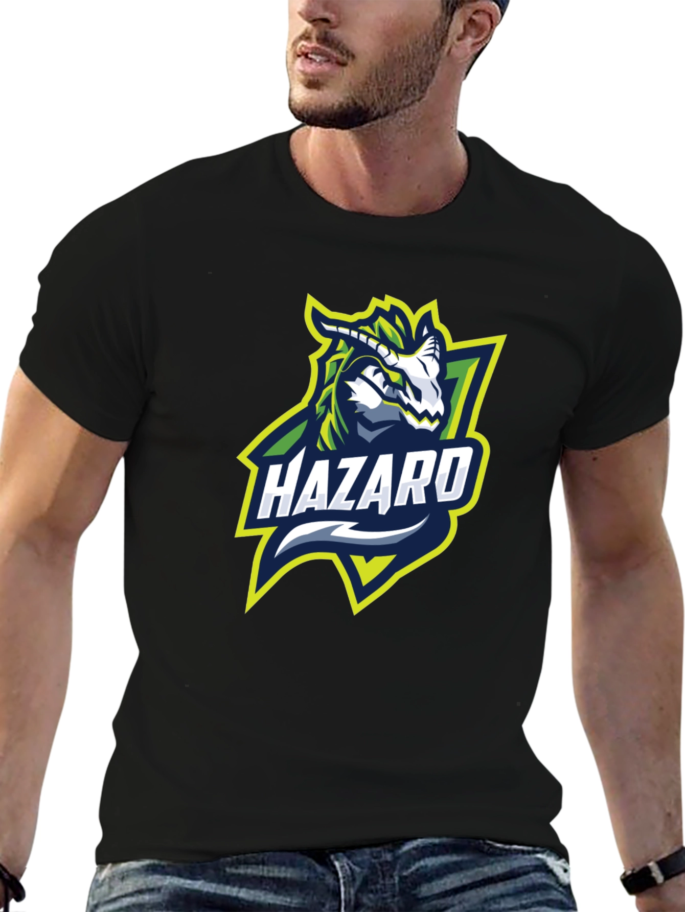 Hazard Dragon Graphic Black T-Shirt