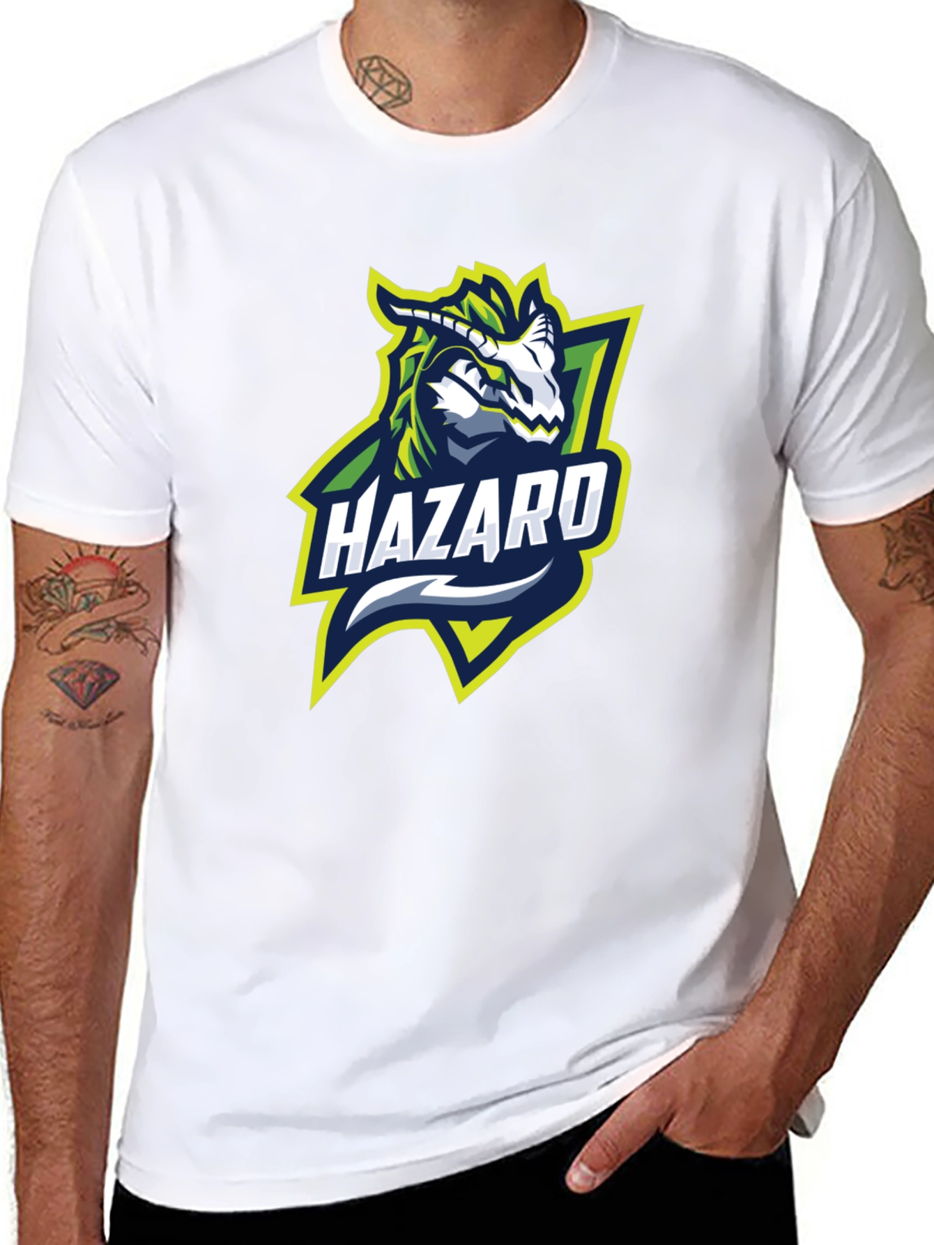 Hazard Dragon Graphic Black T-Shirt