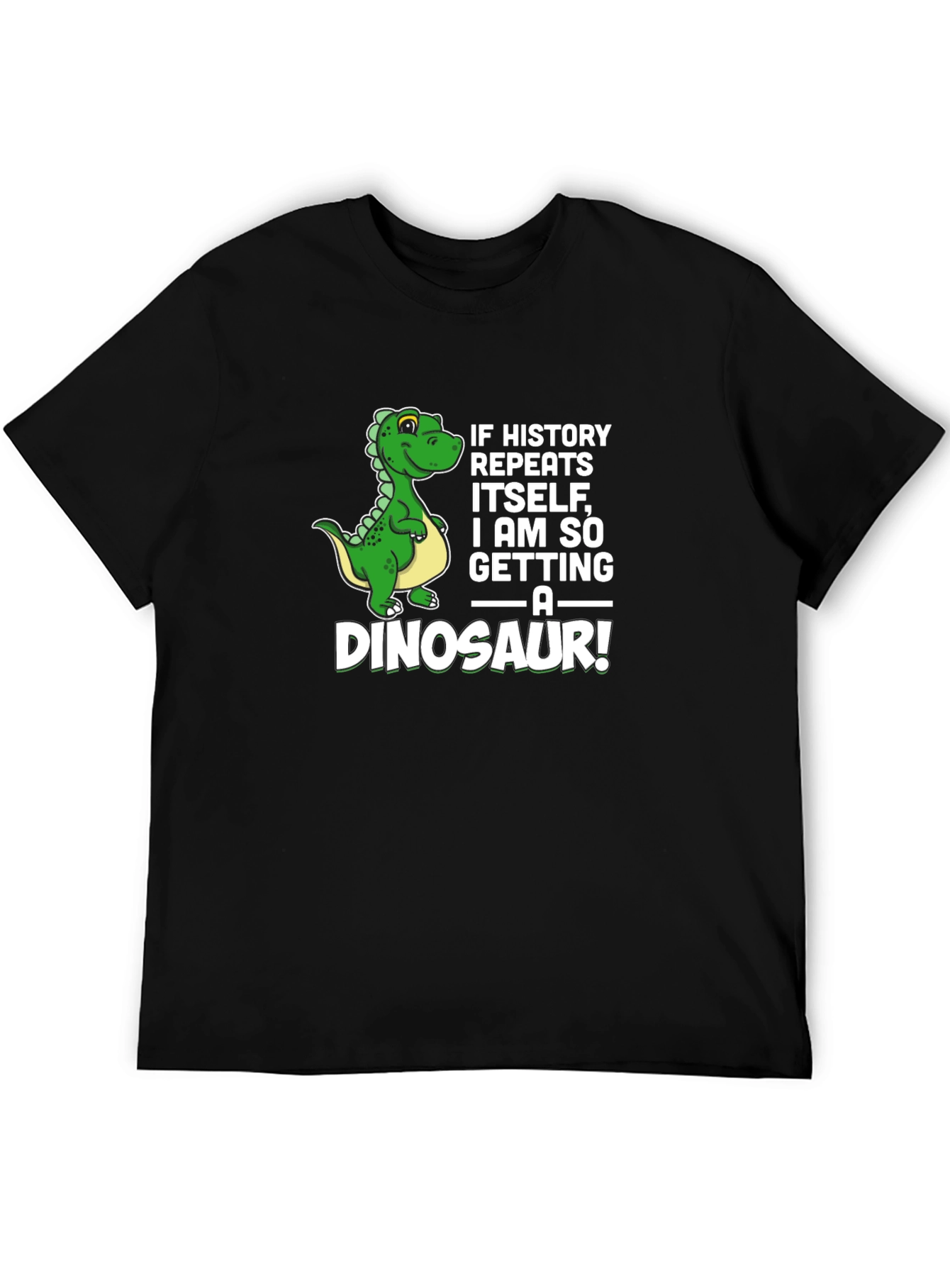 Funny Dinosaur Graphic T-Shirt - History Repeats