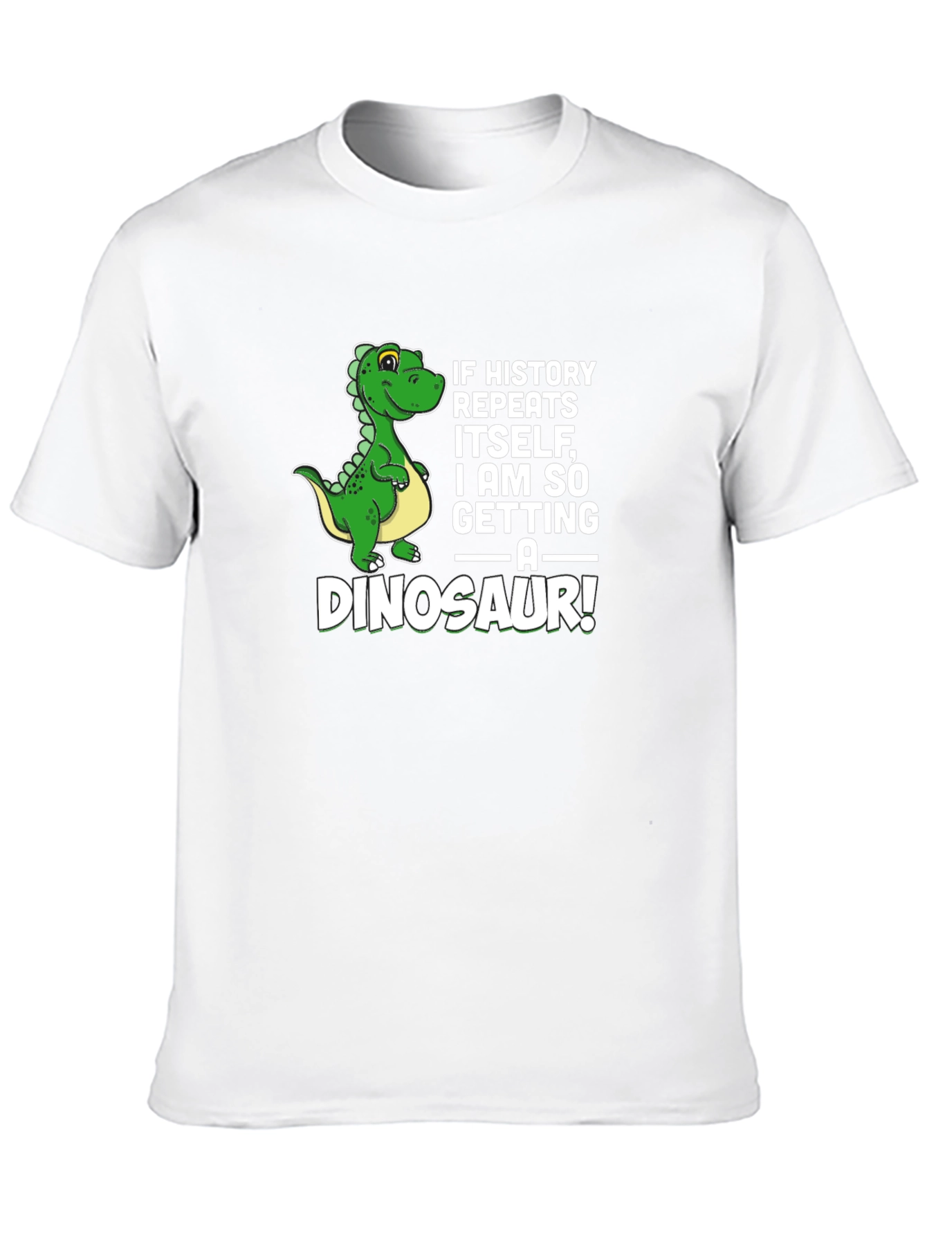 Funny Dinosaur Graphic T-Shirt - History Repeats