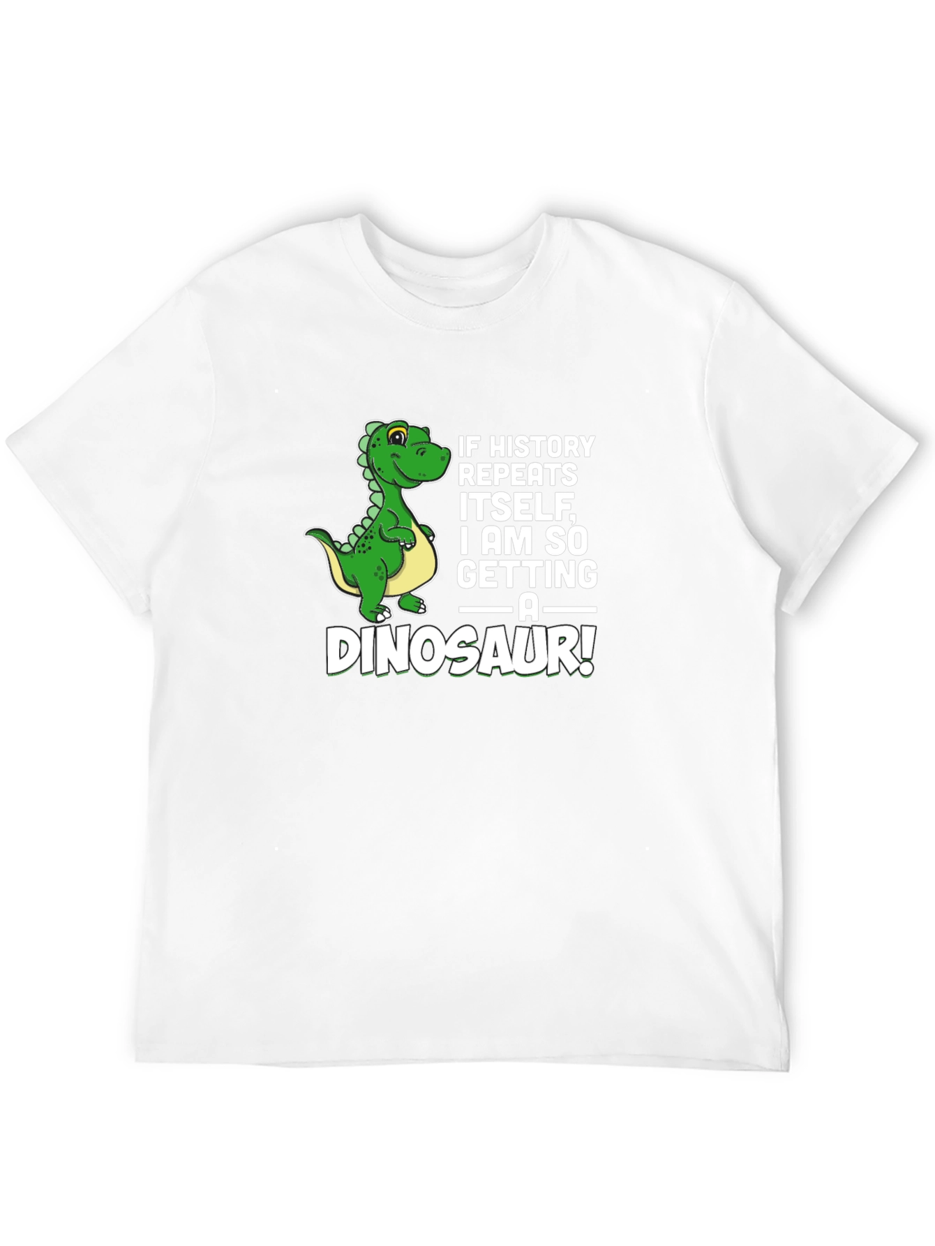 Funny Dinosaur Graphic T-Shirt - History Repeats