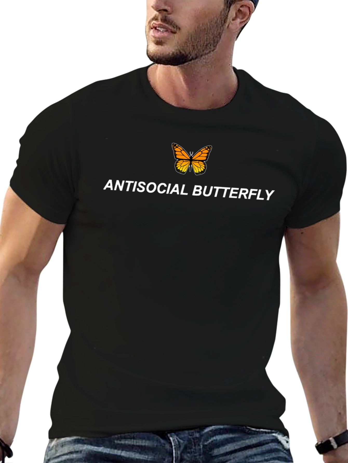 Antisocial Butterfly Graphic Tee - Trendy & Unique Design