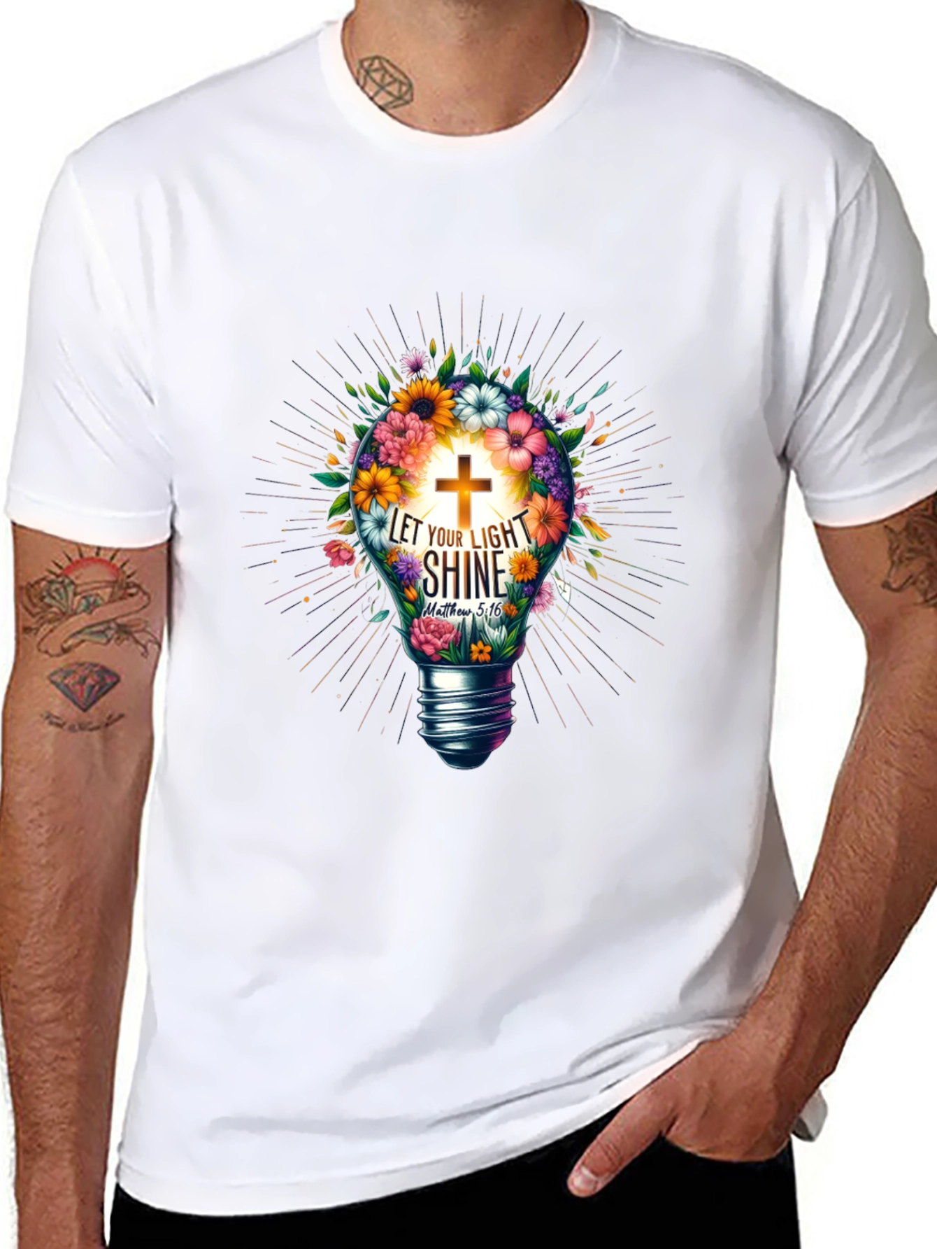 Faith Bloom Tee - Let Your Light Shine T-Shirt