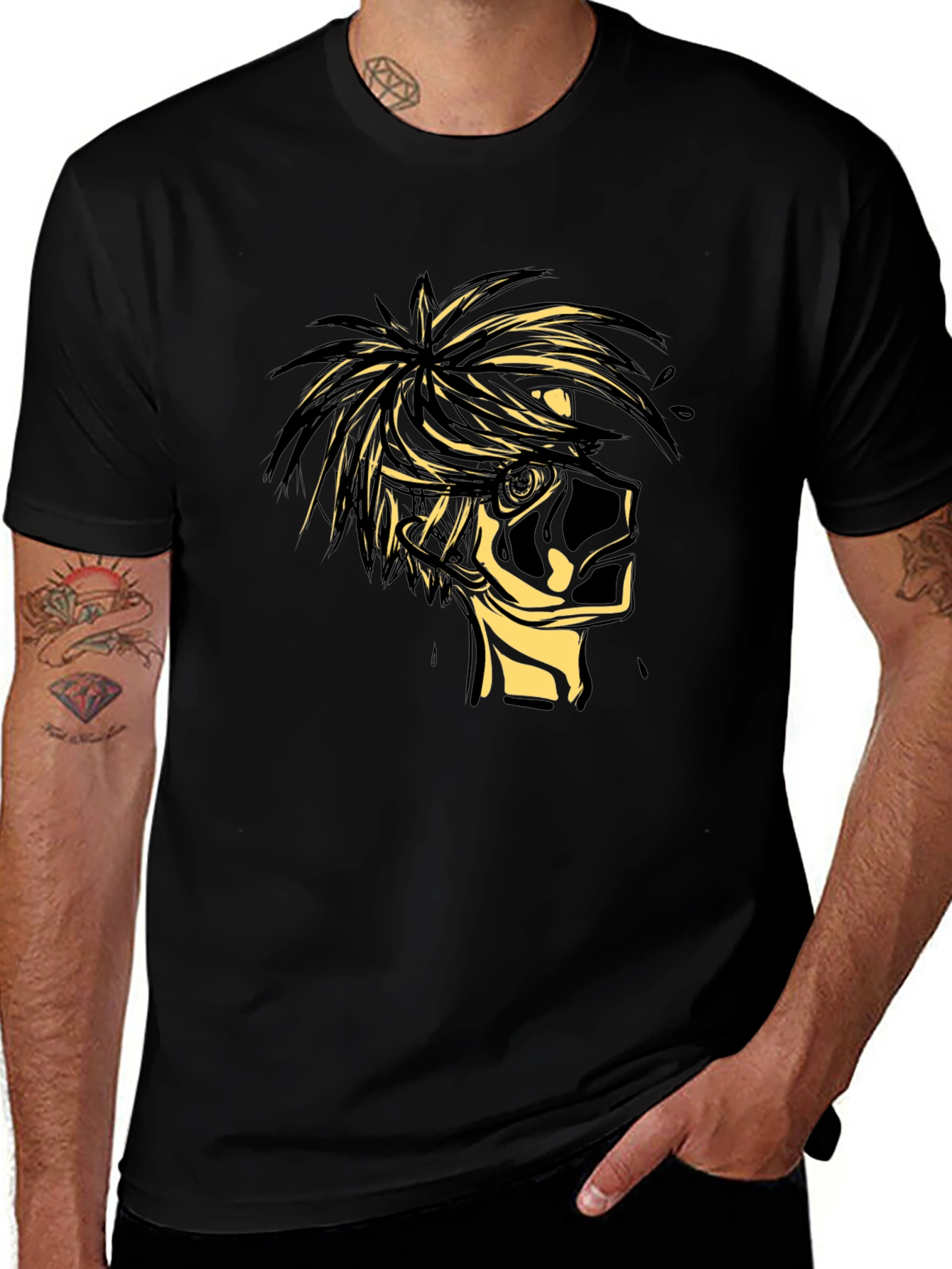 Anime Inspired Black T-Shirt