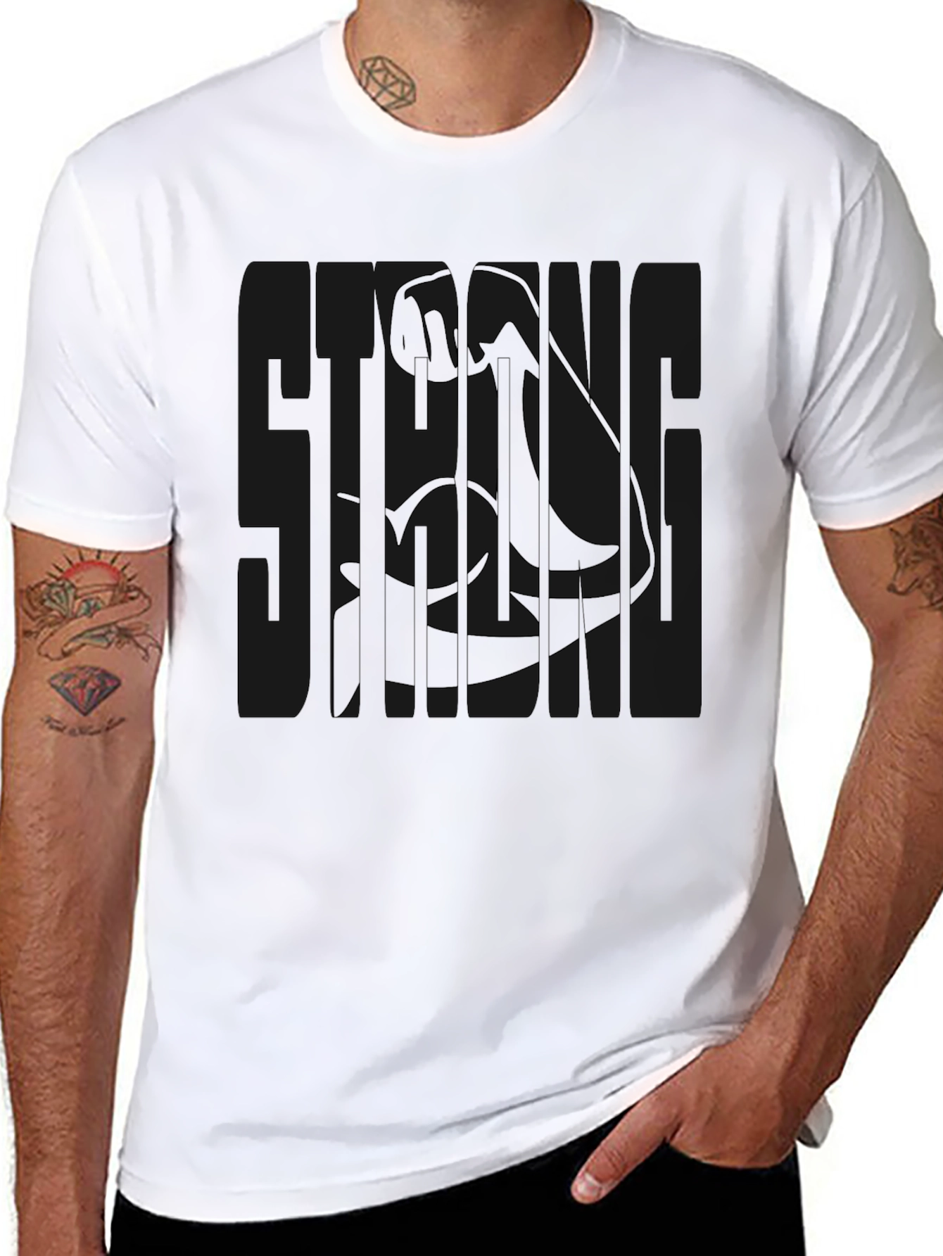 Strong Arm Graphic Tee - Gym Motivation Shirt