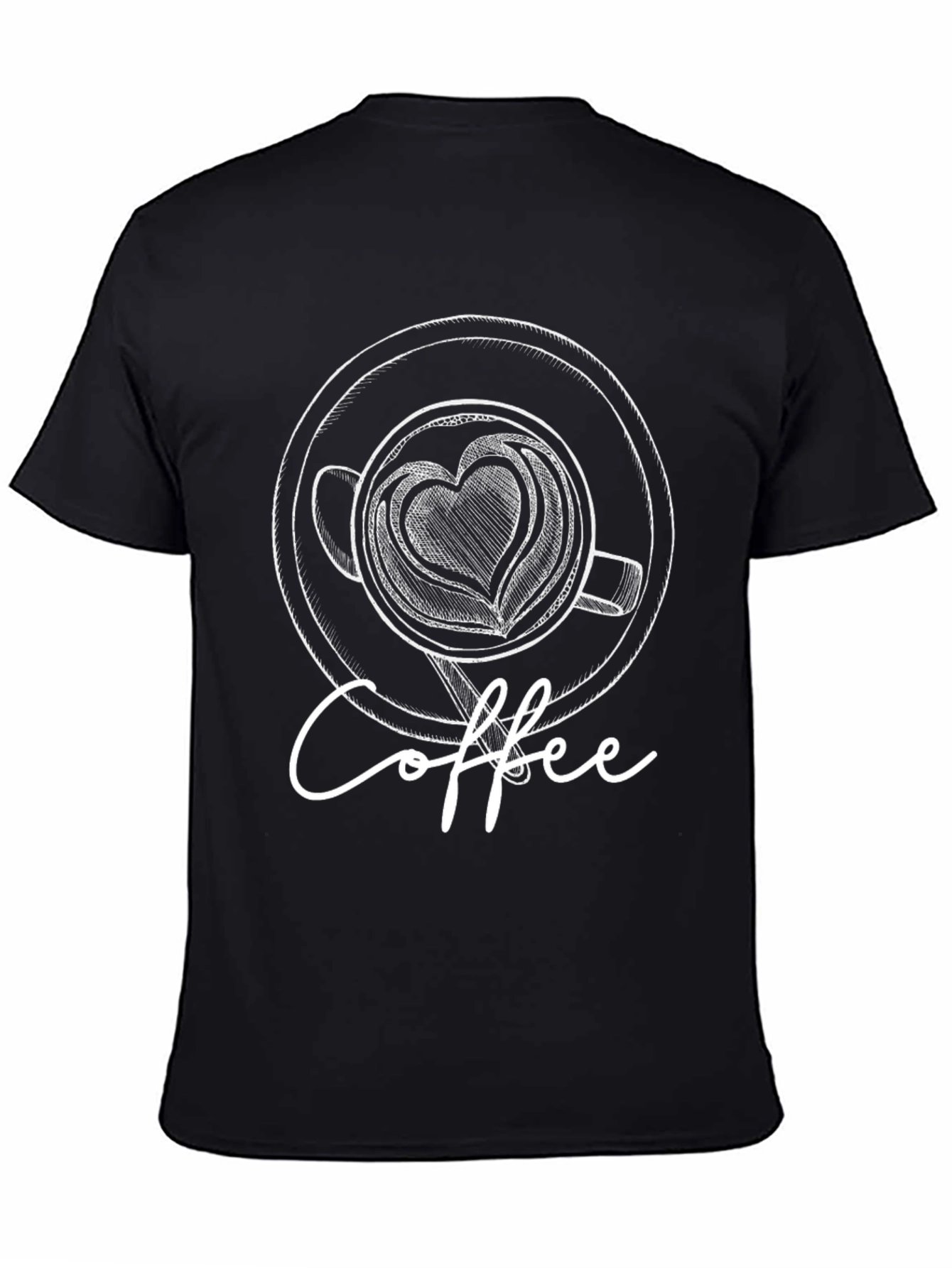 Coffee Lovers Graphic Tee - Heart Latte Art