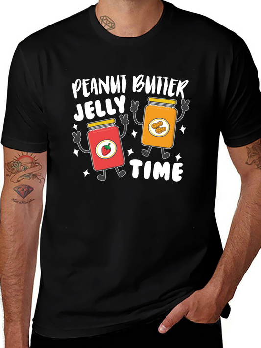 Peanut Butter Jelly Time Graphic T-Shirt