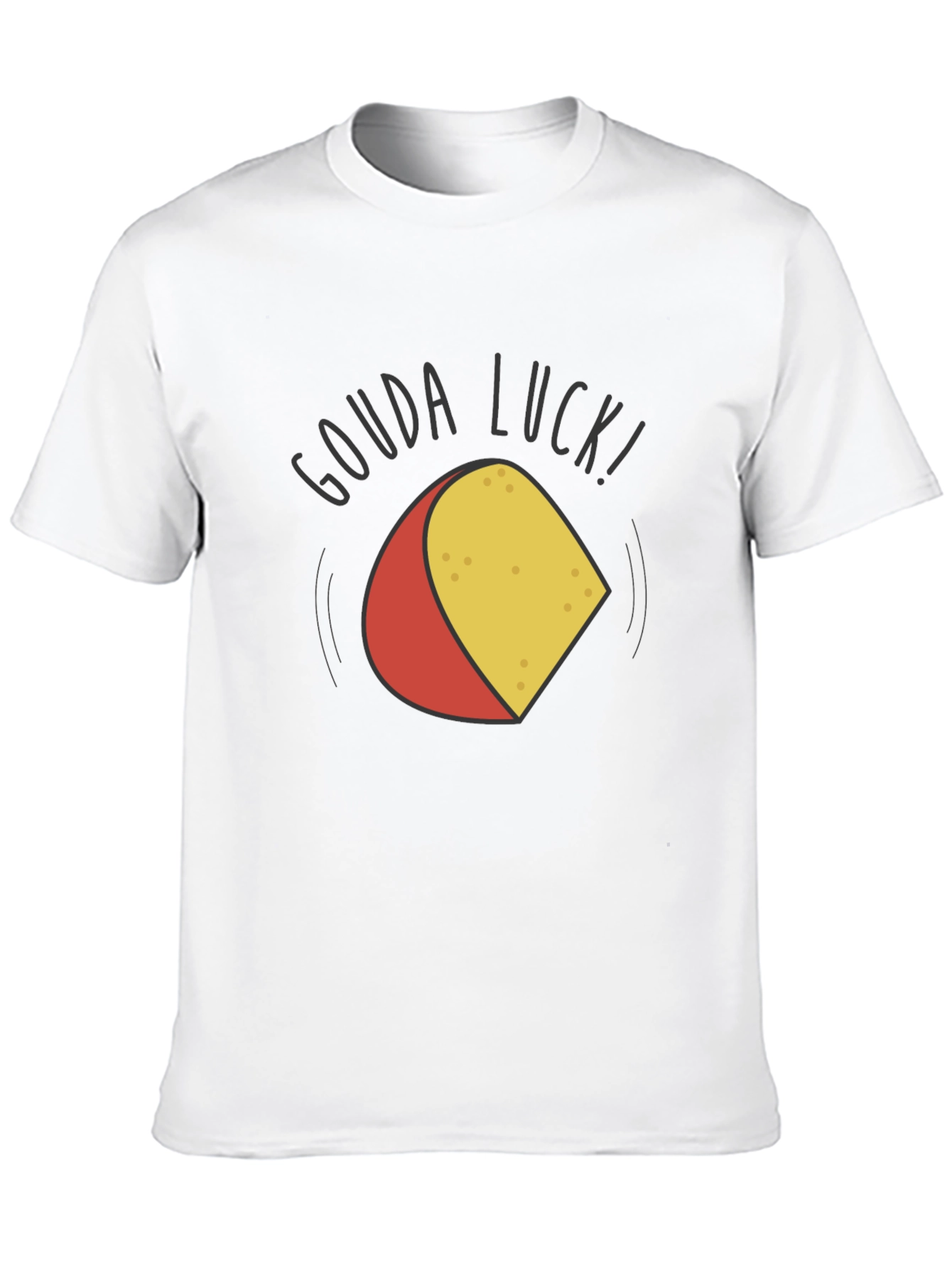 Gouda Luck Funny Cheese Pun Black T-Shirt