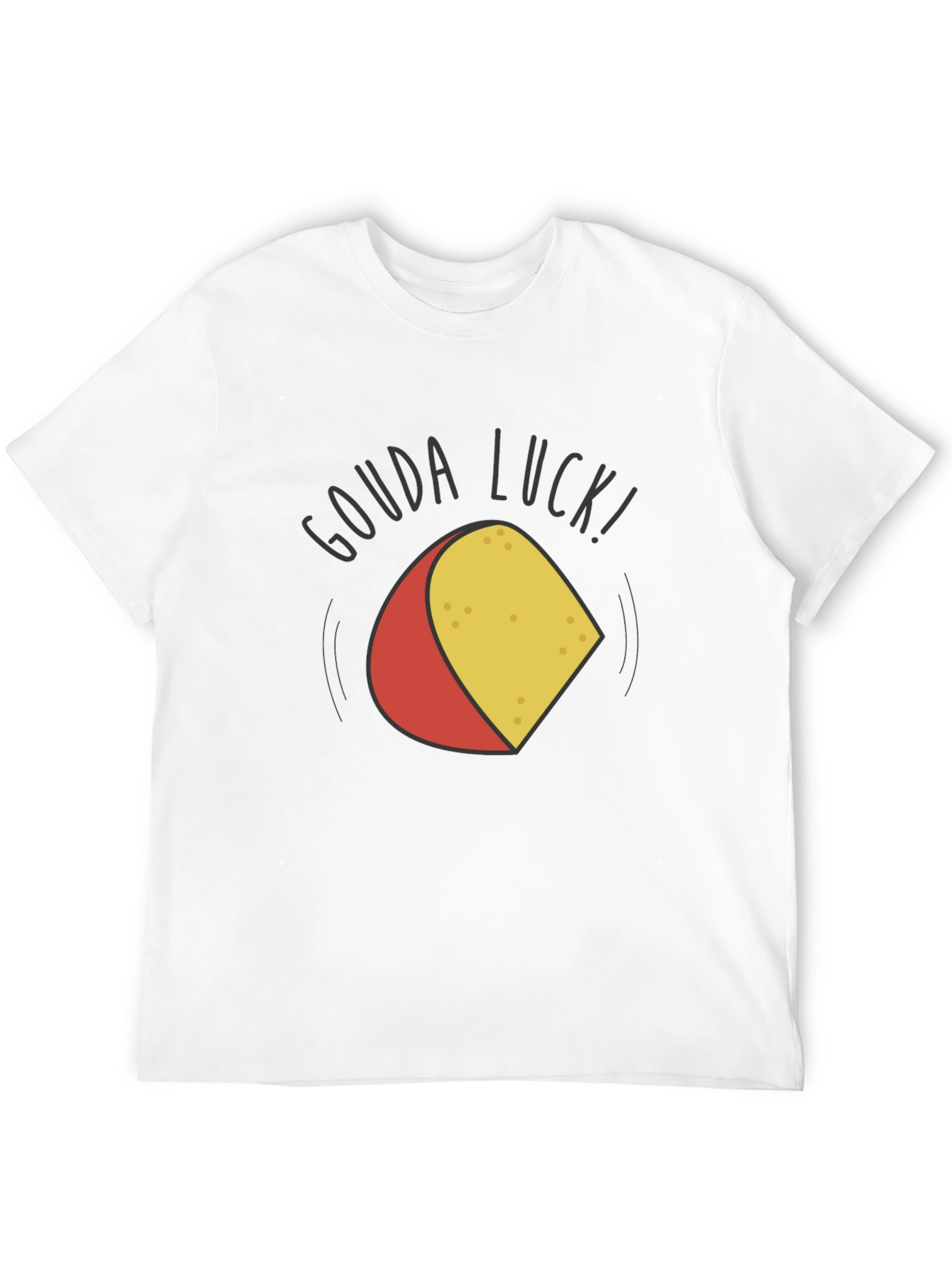 Gouda Luck Funny Cheese Pun Black T-Shirt
