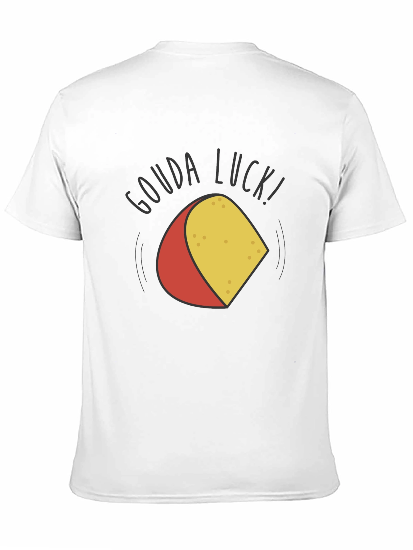 Gouda Luck Funny Cheese Pun Black T-Shirt