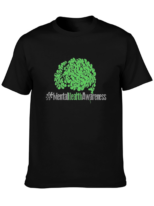 Mental Health Awareness Brain Graphic T-Shirt