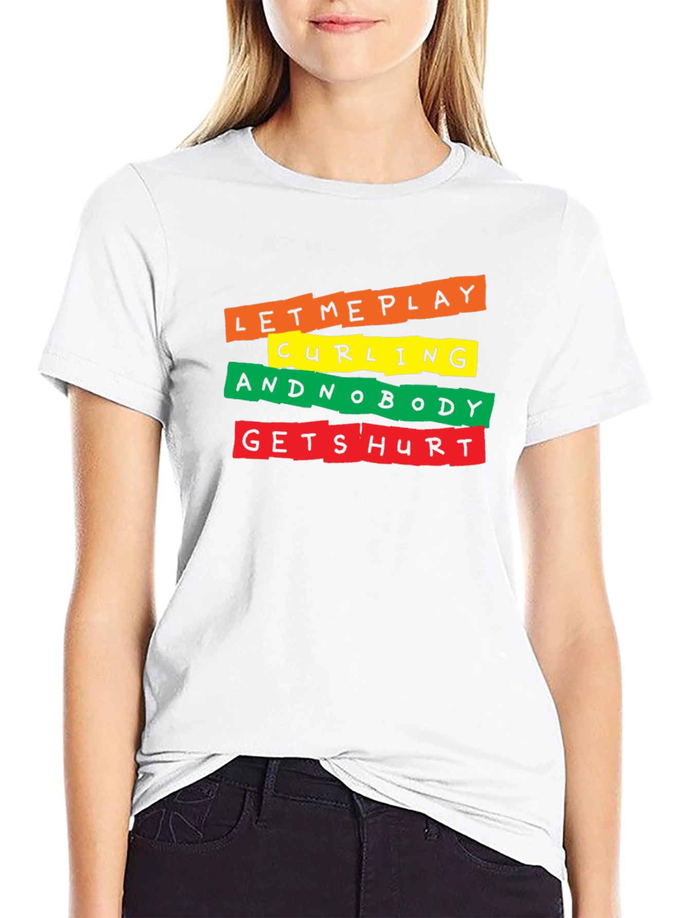 Let Me Play Curling Graphic T-Shirt