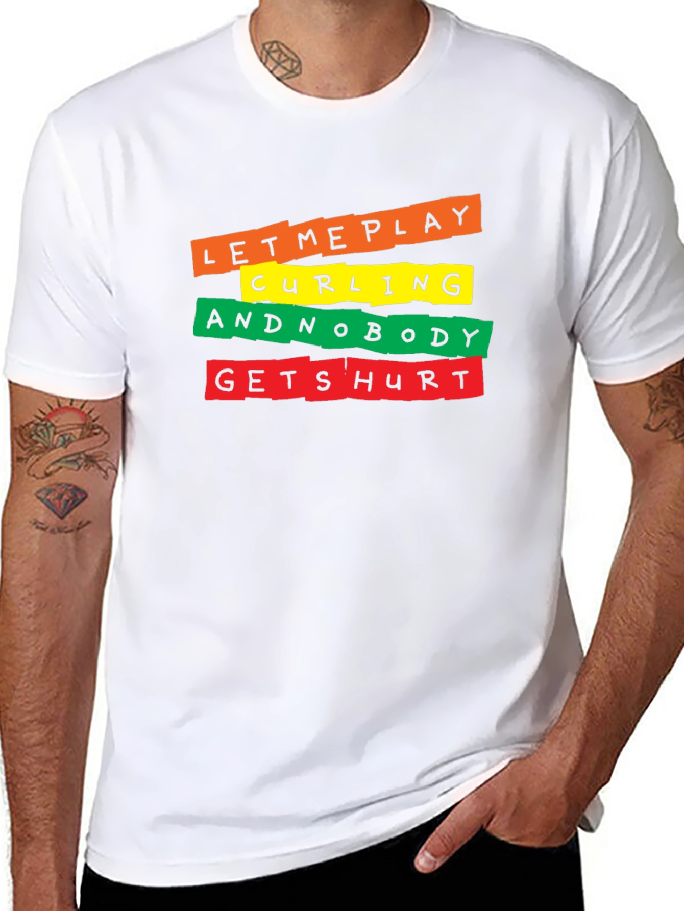 Let Me Play Curling Graphic T-Shirt