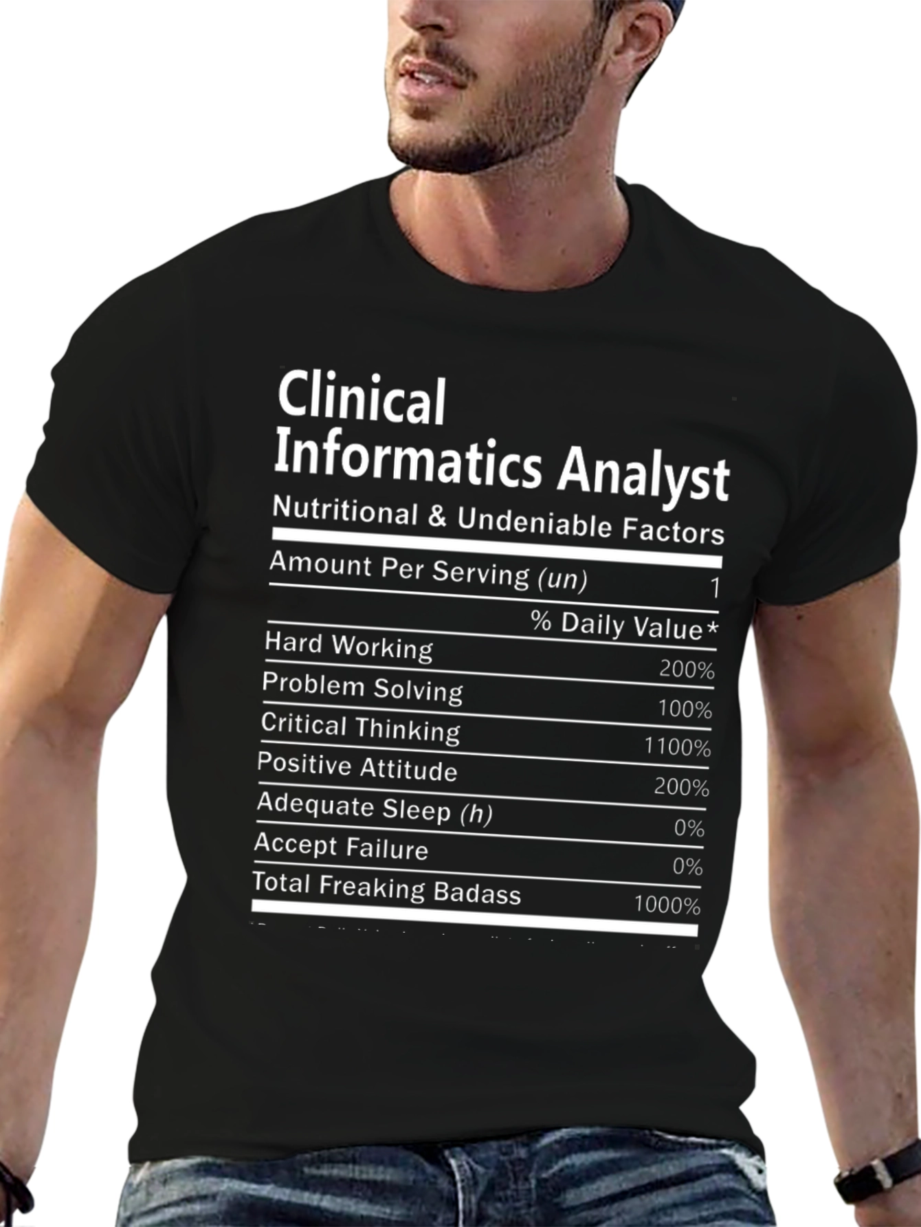Clinical Informatics Analyst Nutrition Facts T-Shirt