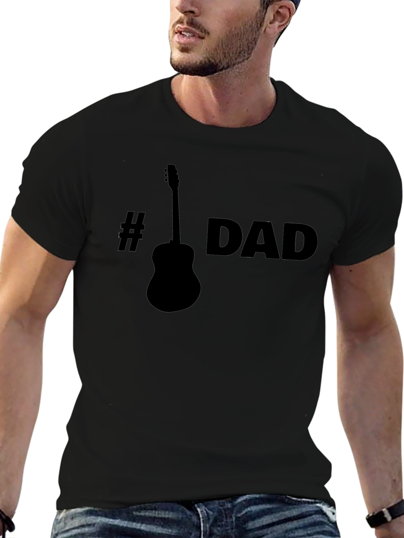 #Guitar Dad Graphic T-Shirt - Fathers Day Gift