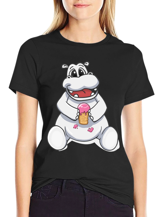 Hippo Ice Cream Graphic Tee