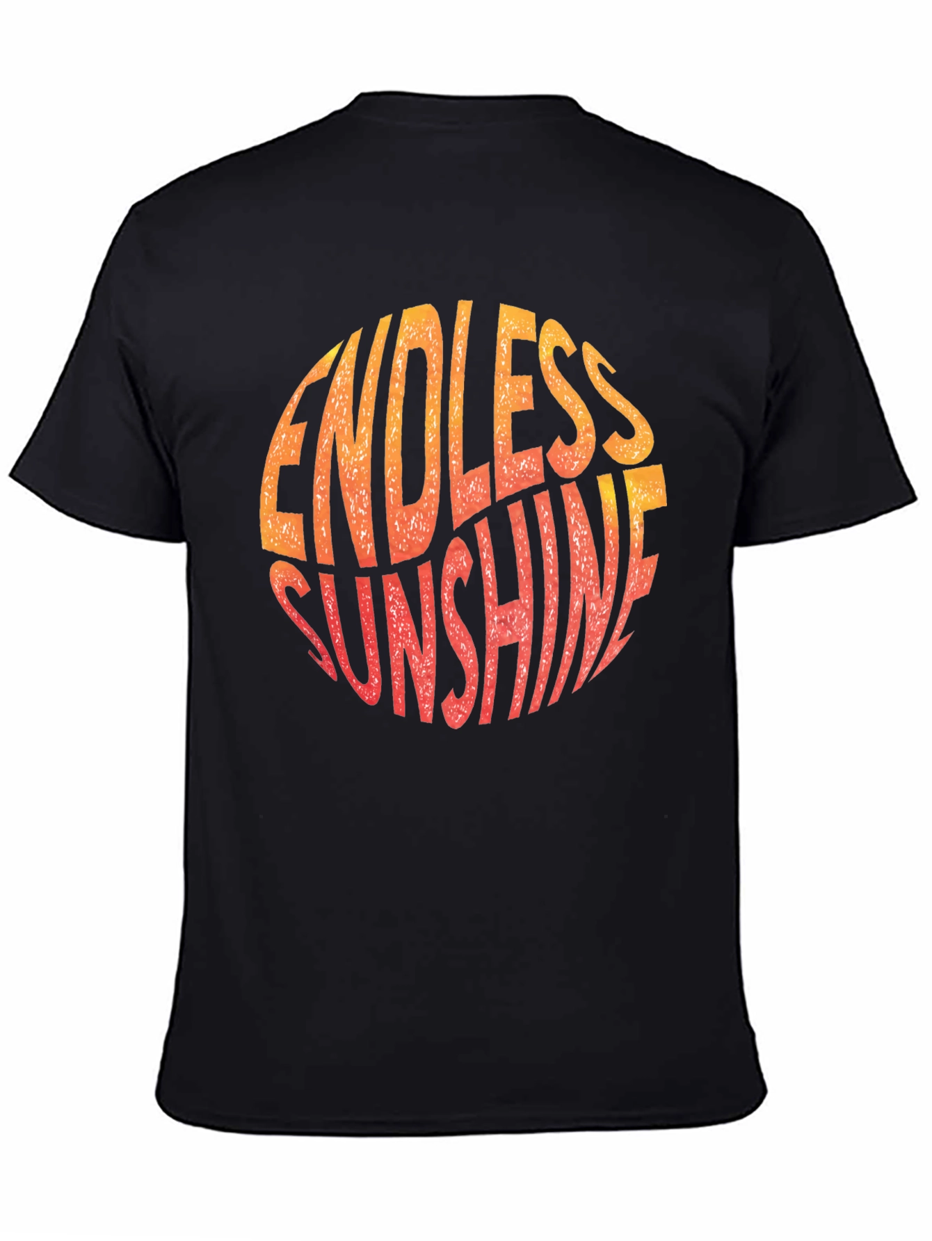 Endless Sunshine Graphic Print Black T-Shirt