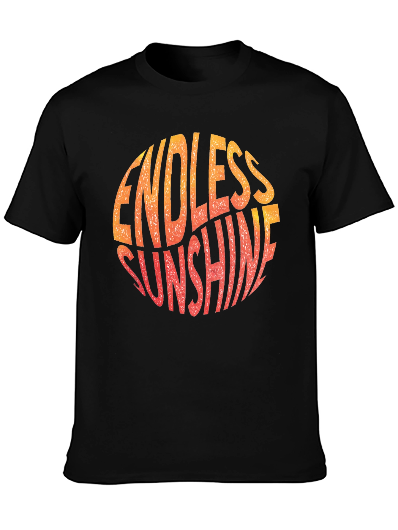 Endless Sunshine Graphic Print Black T-Shirt