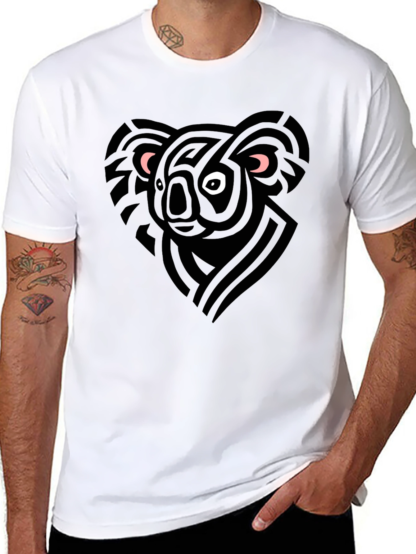 Koala Graphic Tee - Mens Black T-Shirt