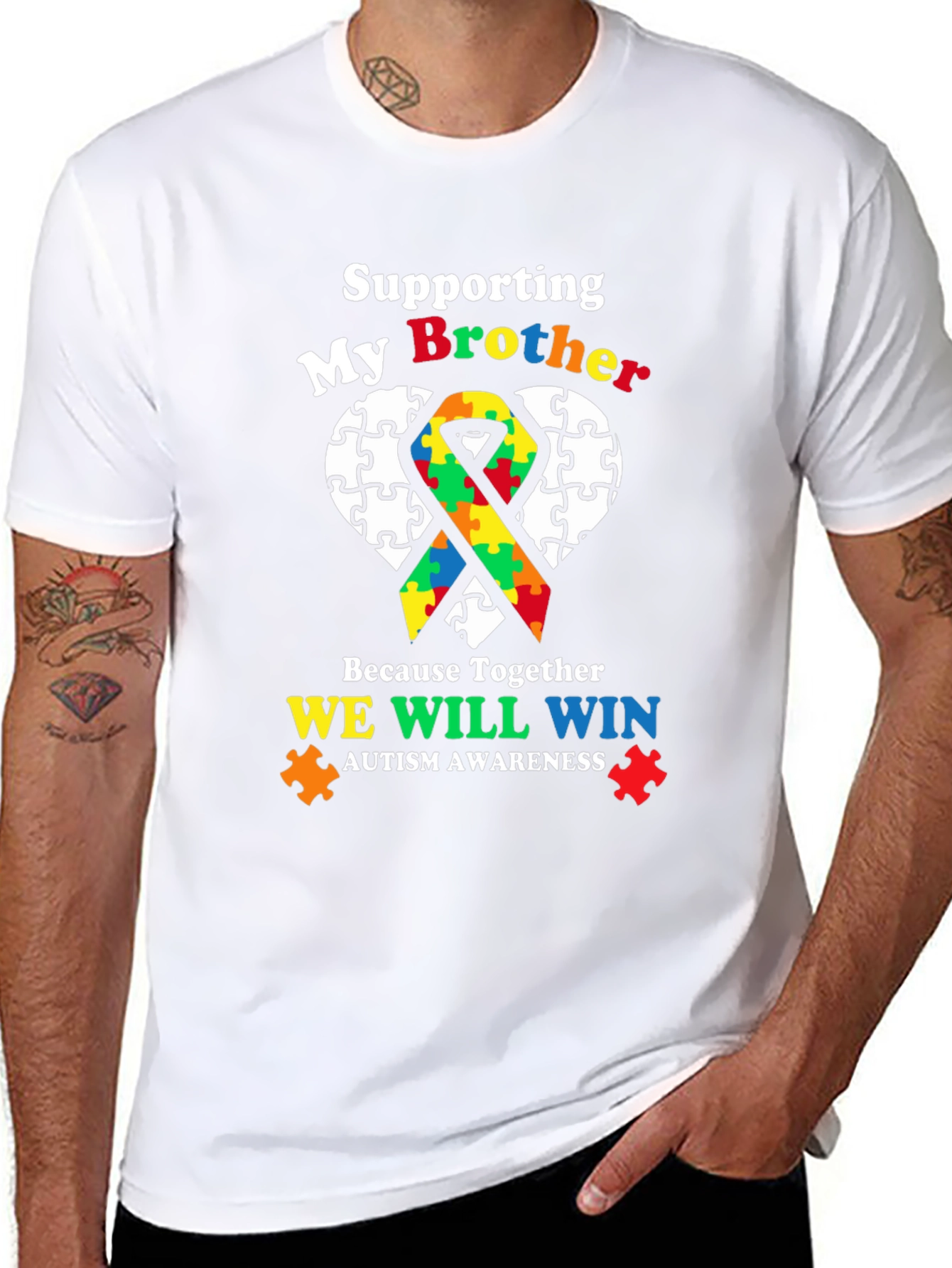 Supporting My Brother Autism Awareness T-Shirt