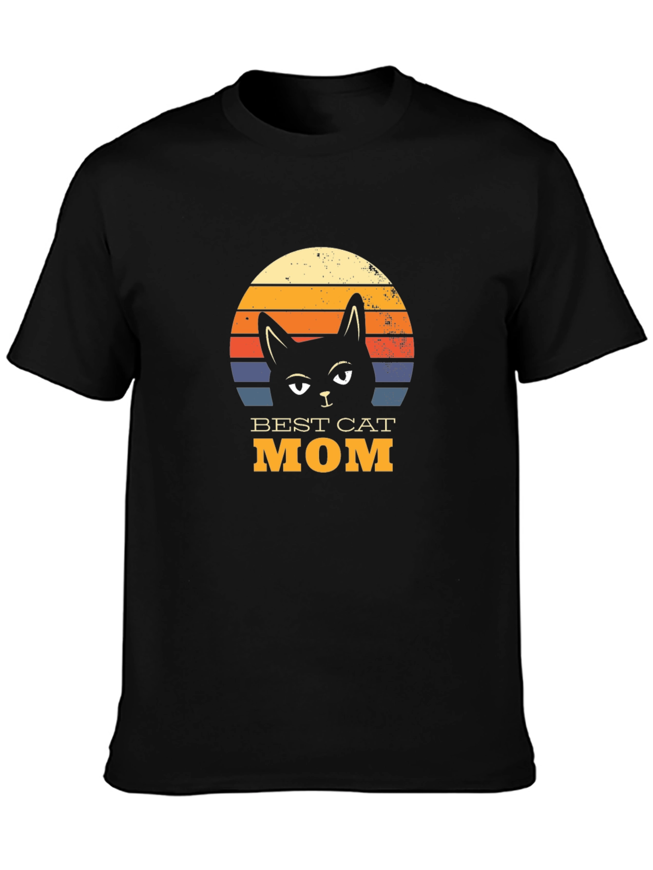 Best Cat Mom T-Shirt - Retro Style