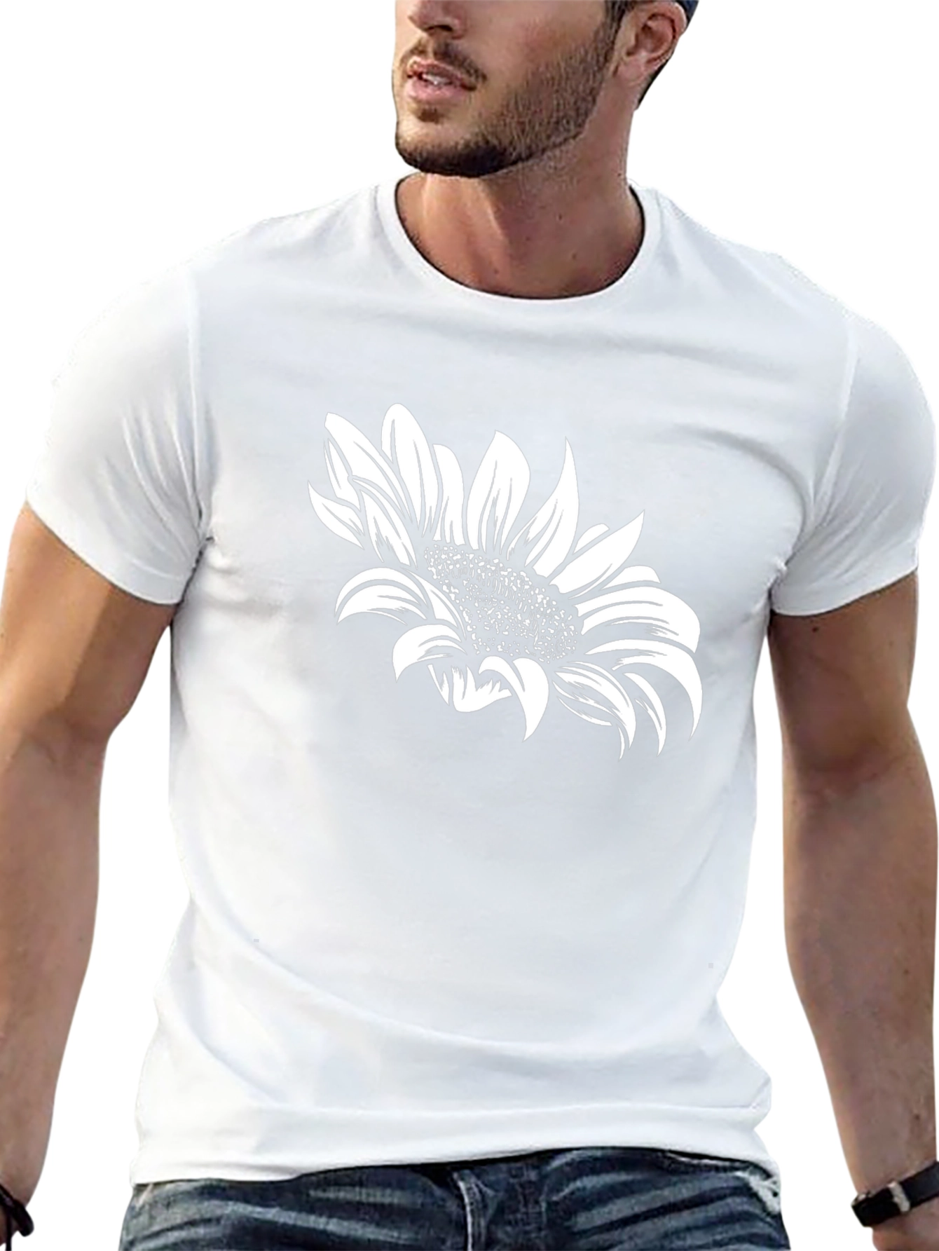 Sunflower Graphic Tee - Trendy Black T-Shirt
