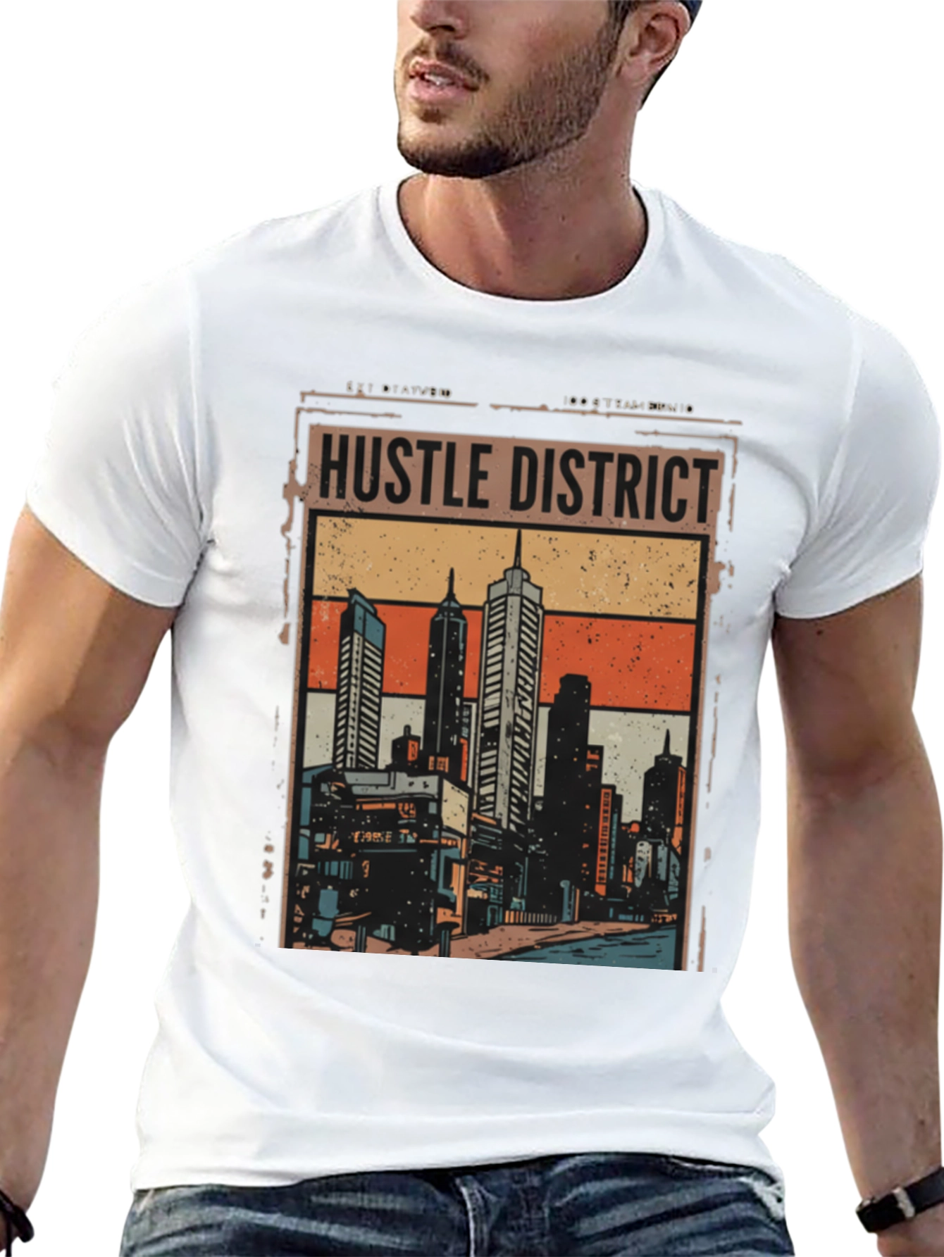 Hustle District Graphic Tee - Urban Style