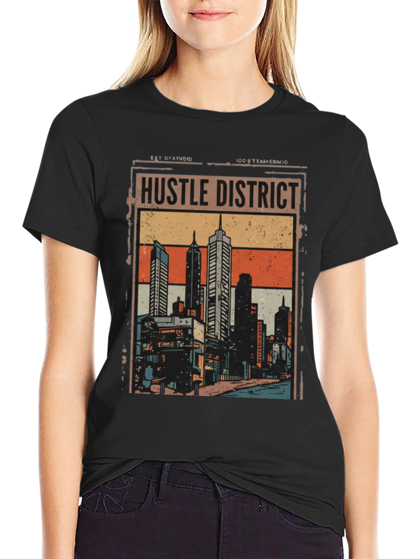 Hustle District Graphic Tee - Urban Style