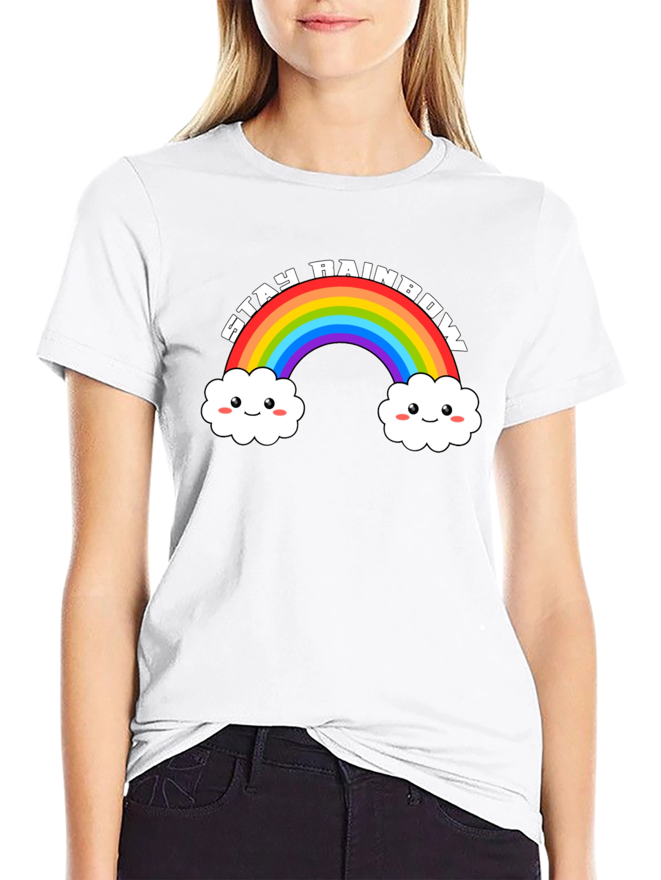 Stay Rainbow T-Shirt - Cute Graphic Tee