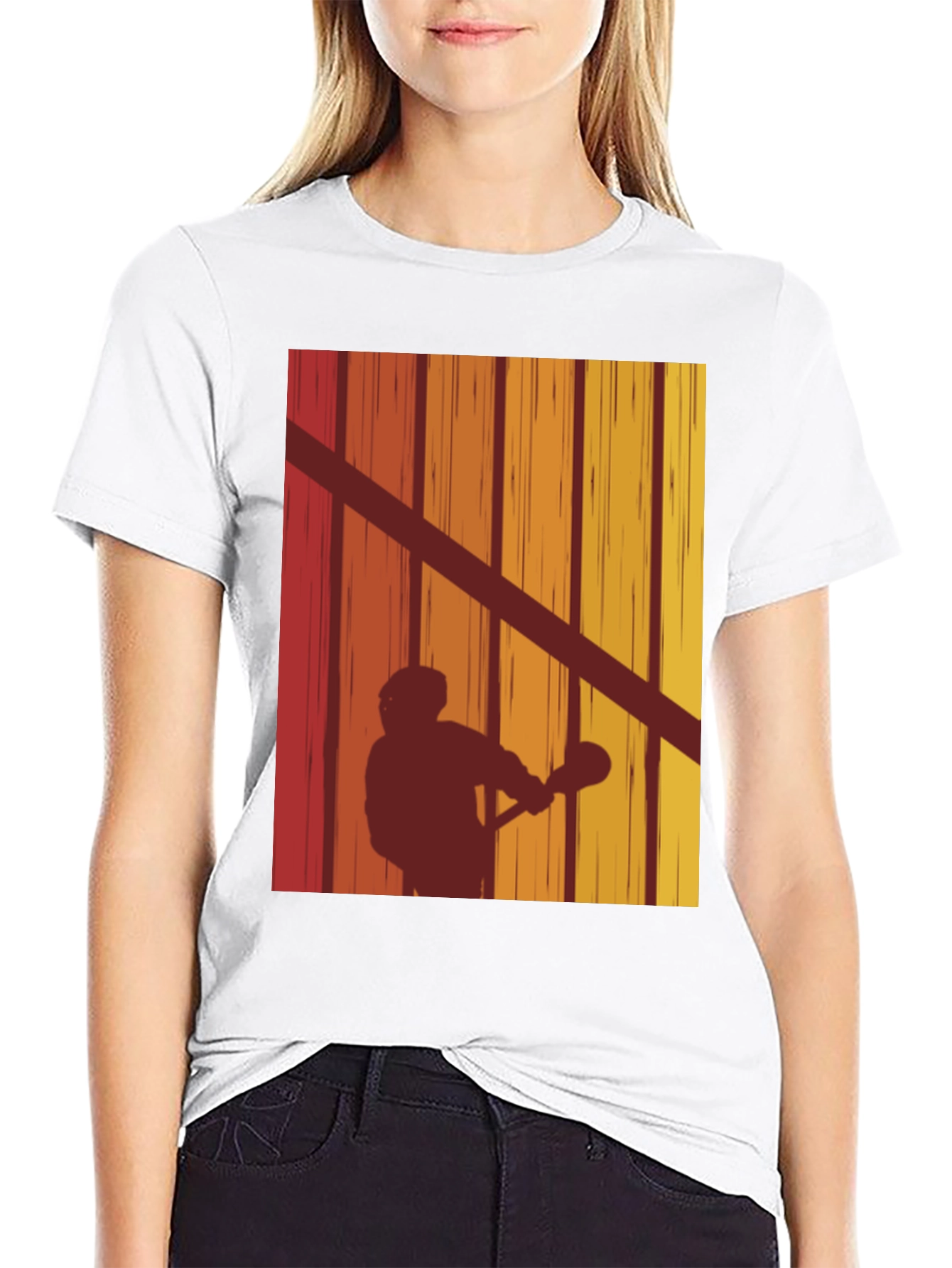 Retro Lacrosse Silhouette T-Shirt