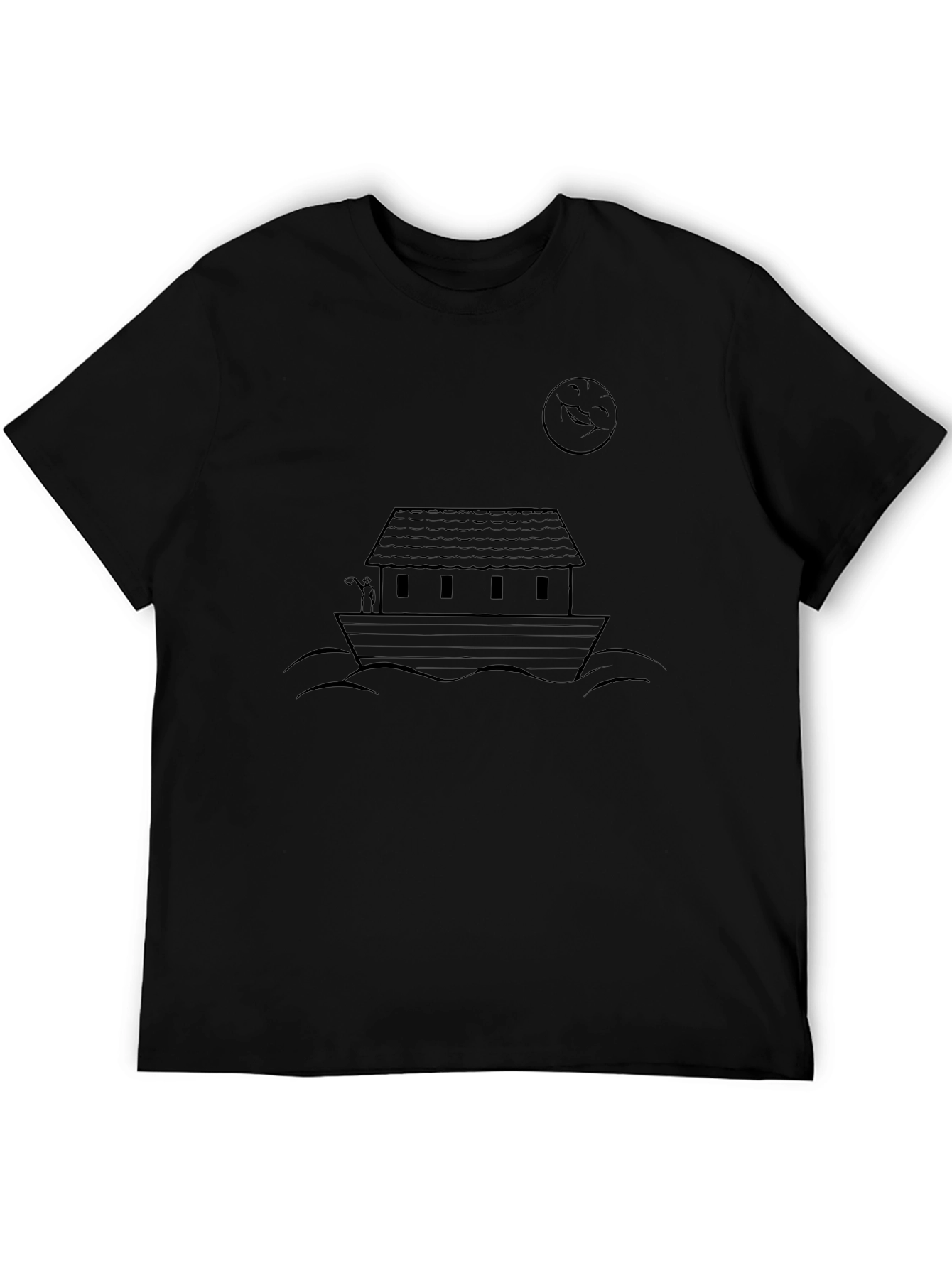 Noahs Ark Graphic Tee - Black Cotton Comfort