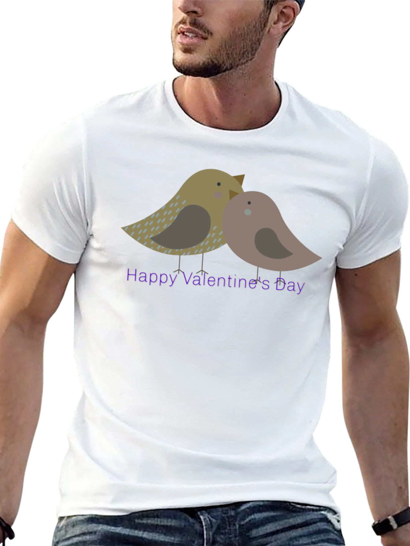 Valentines Day Bird Graphic Tee