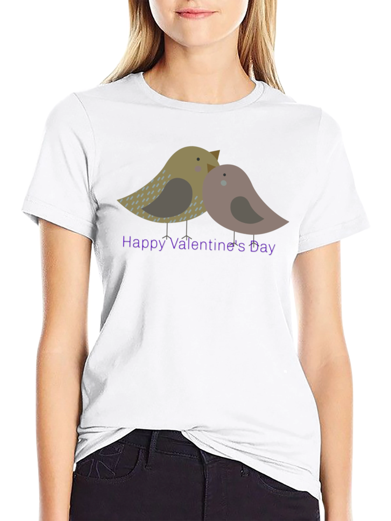 Valentines Day Bird Graphic Tee
