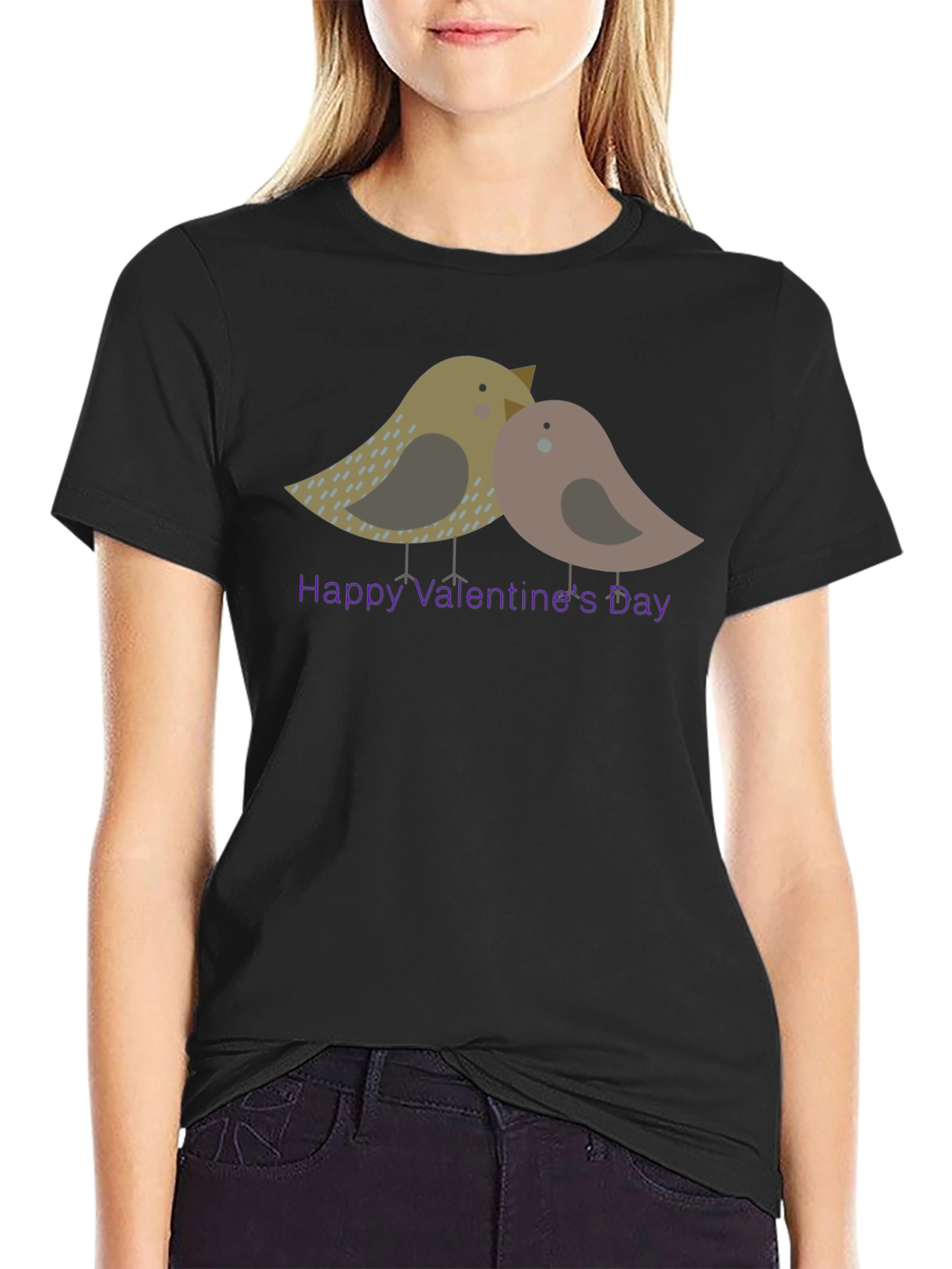 Valentines Day Bird Graphic Tee